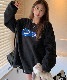 DEVICE select 韓国風ビッグシルエット カレッジロゴ フーディースウェット＆トレーナー メンズ レディース ユニセックス