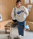 DEVICE select 韓国風ビッグシルエット カレッジロゴ フーディースウェット＆トレーナー メンズ レディース ユニセックス