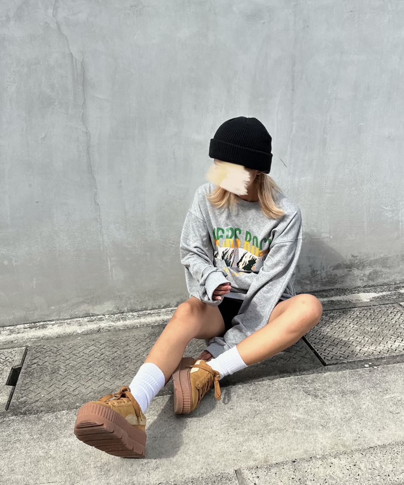 ルーズグラフィックプリント スウェット トレーナー メンズ レディース 秋服 冬服