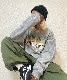 ルーズグラフィックプリント スウェット トレーナー メンズ レディース 秋服 冬服