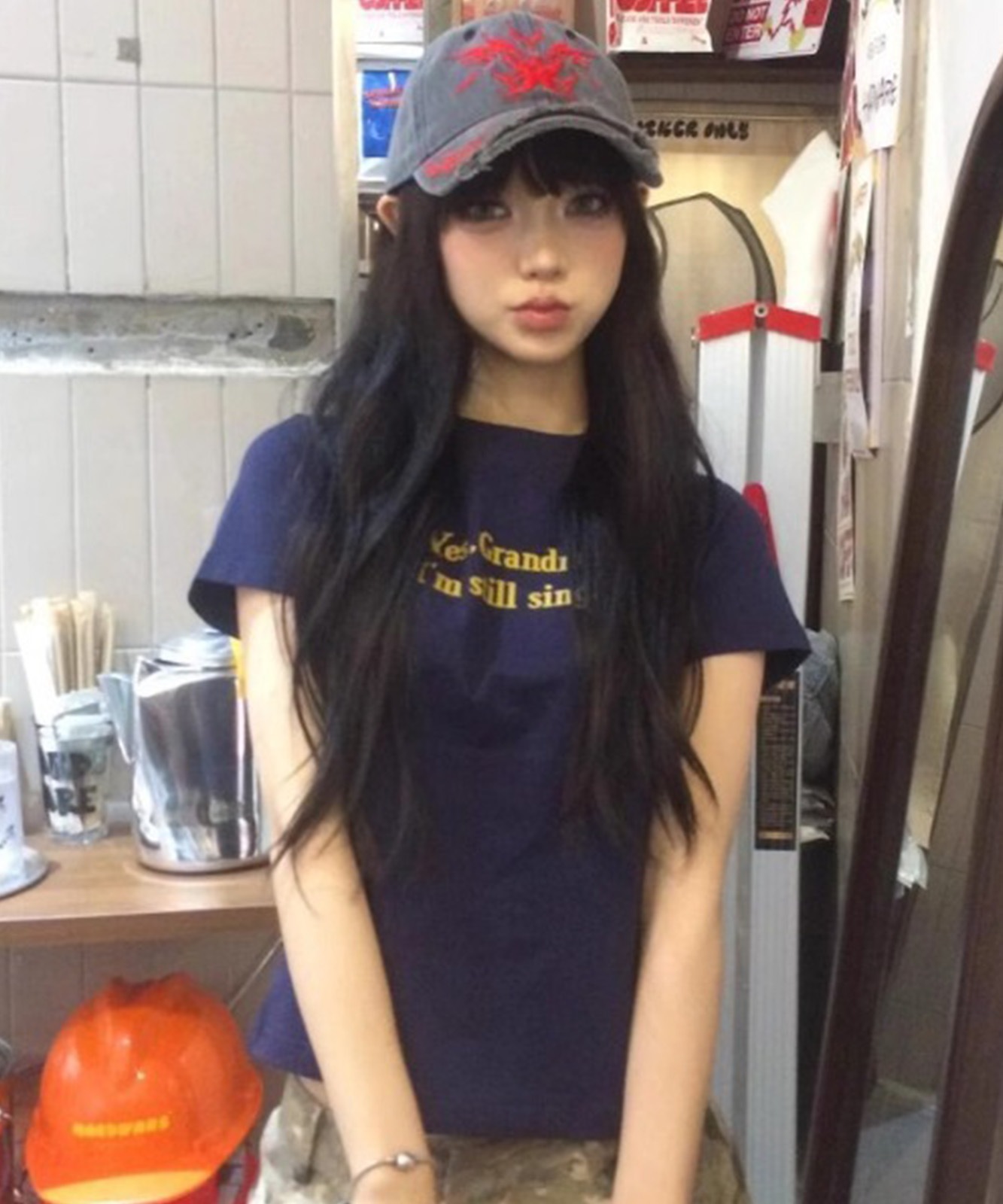 【 DEVICE select 】シンプル 英字 ロゴ プリント 韓国 ストリート Y2K 古着風 クルーネック ショート丈 半袖 Tシャツ メンズ レディース ユニセックス TA1485T