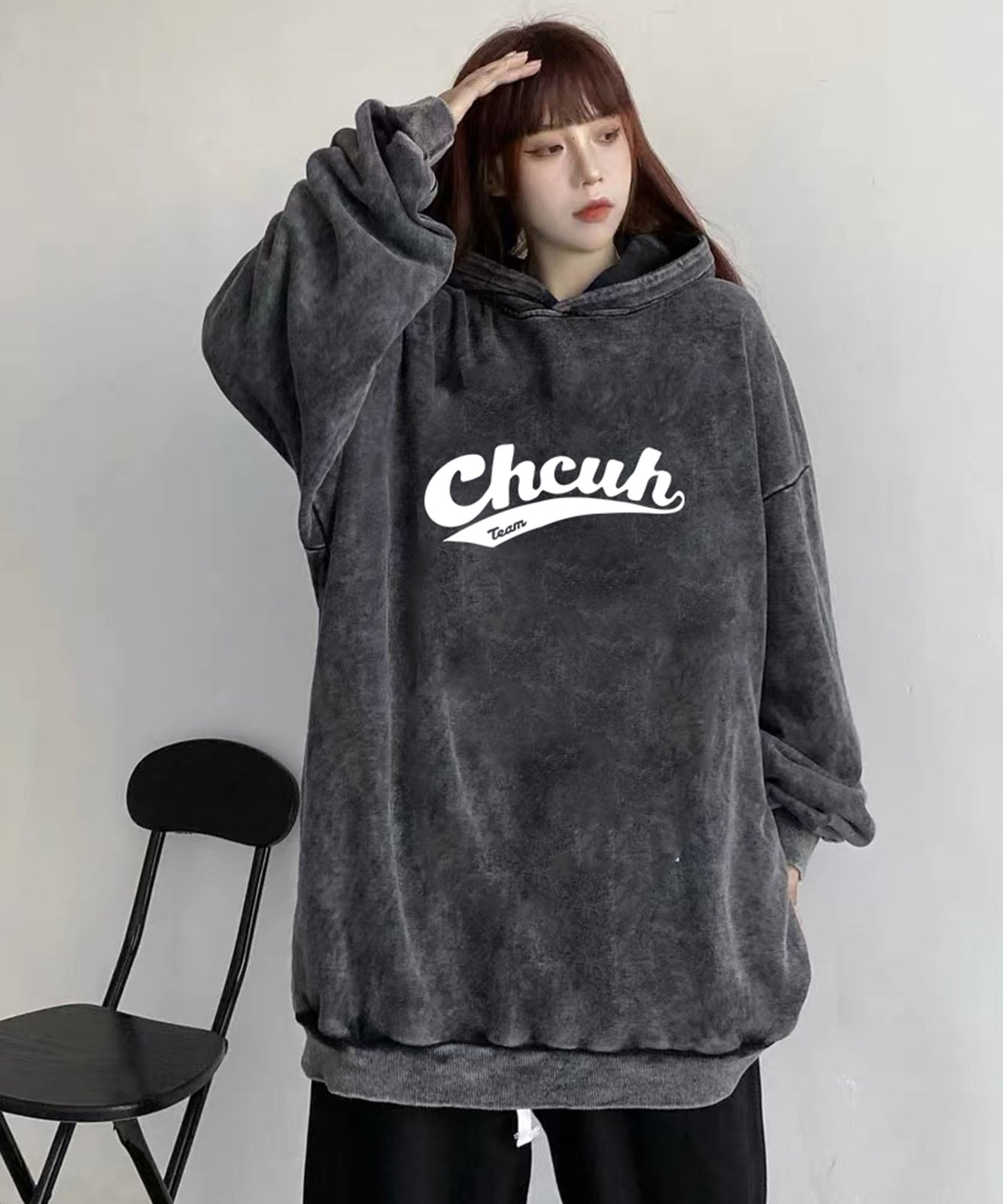 DEVICE select オーバーサイズ ピグメント スウェット パーカー メンズ