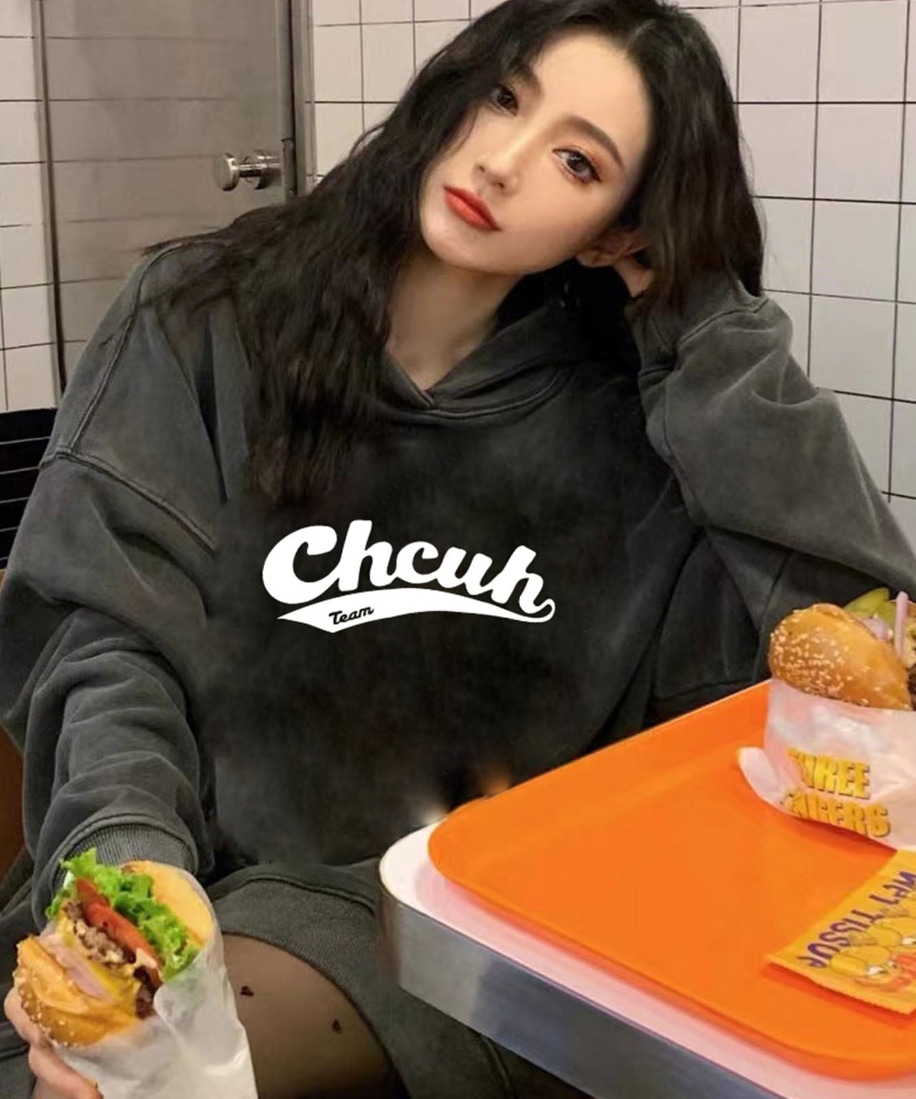 DEVICE select オーバーサイズ ピグメント スウェット パーカー メンズ