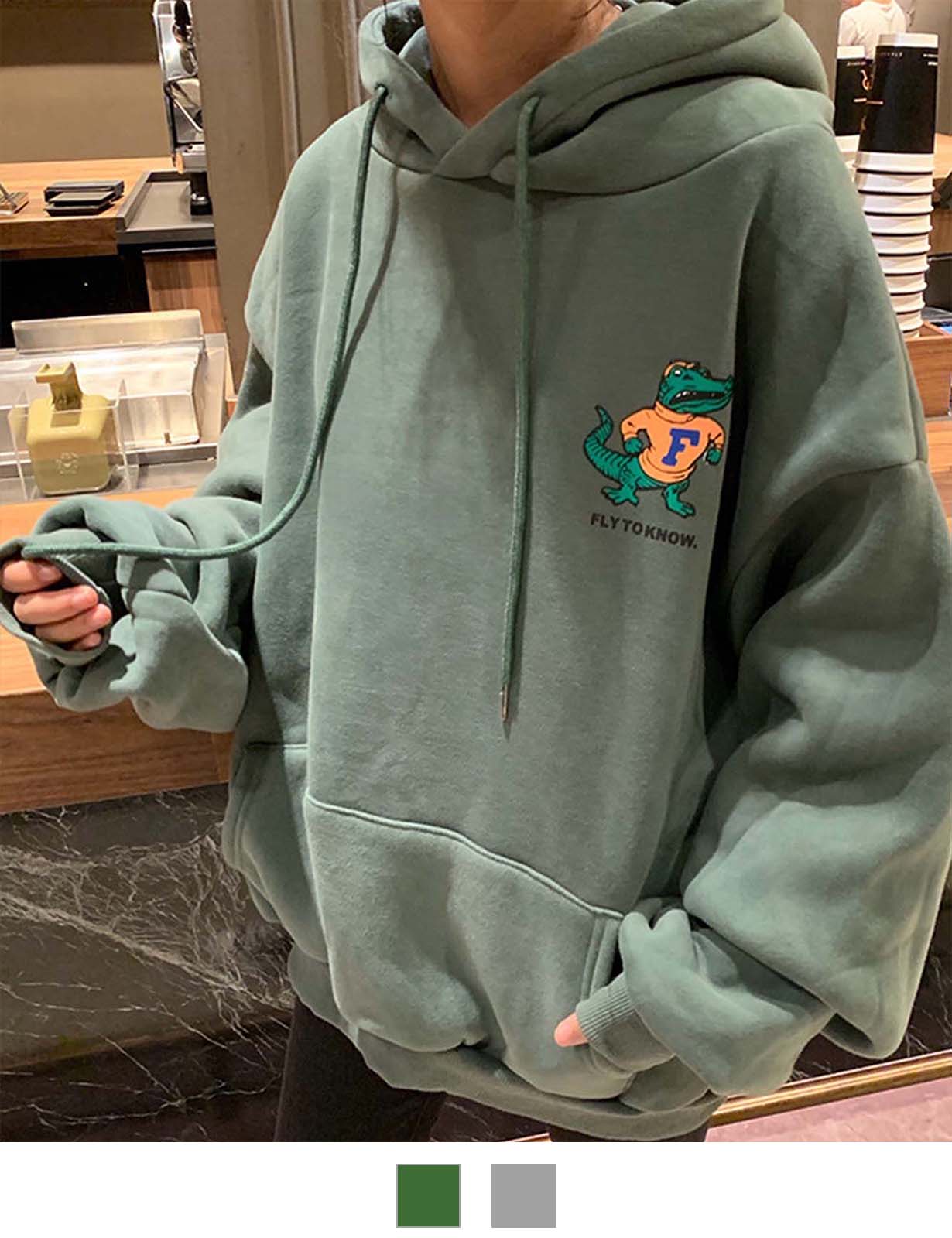 DEVICE select ワニプリント オーバーサイズ フーディ パーカー メンズ レディース ユニセックス