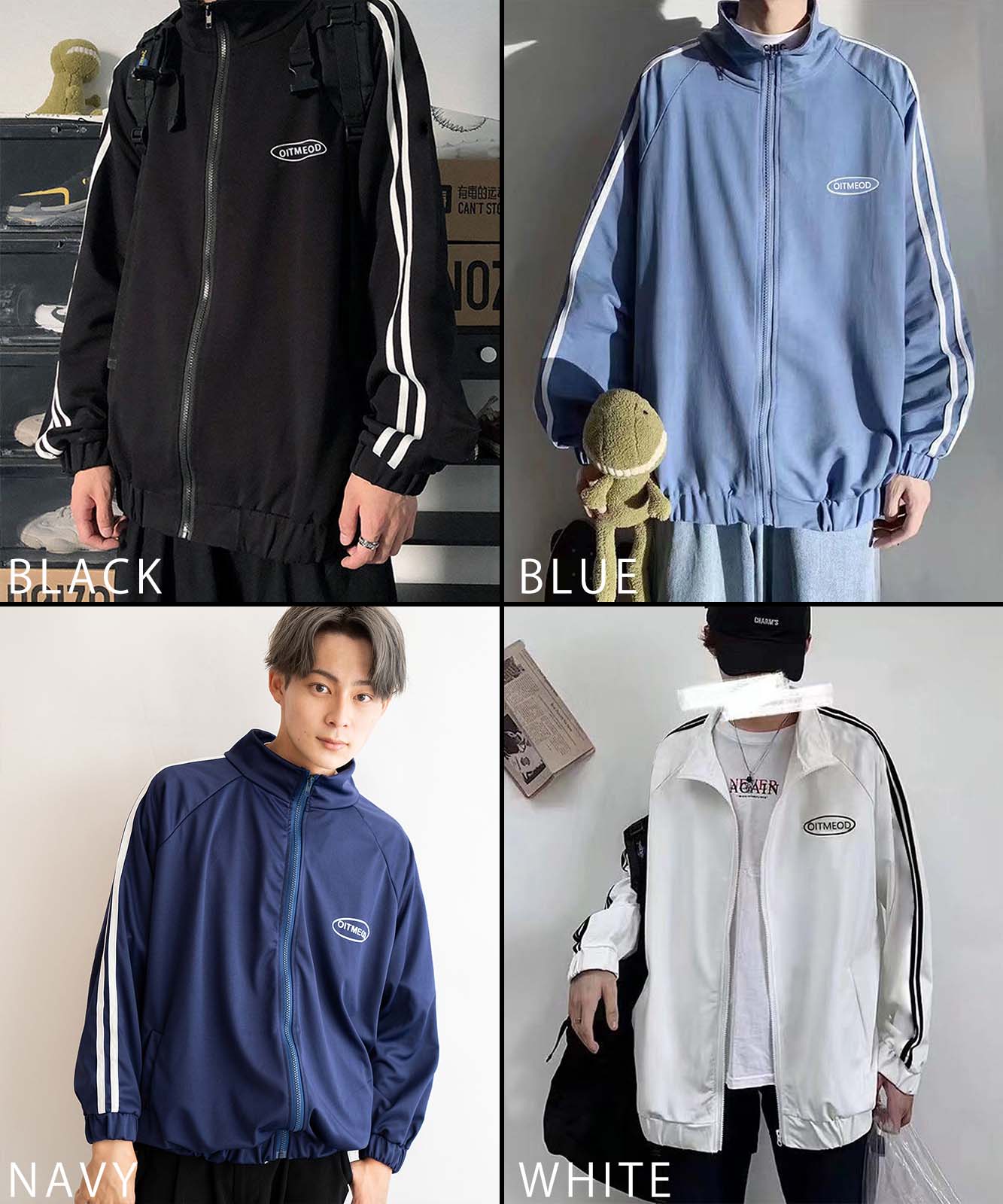 OUMΩ LIMITED / 切替ジャージトップ - グレーホワイト OUMΩ LIMITED