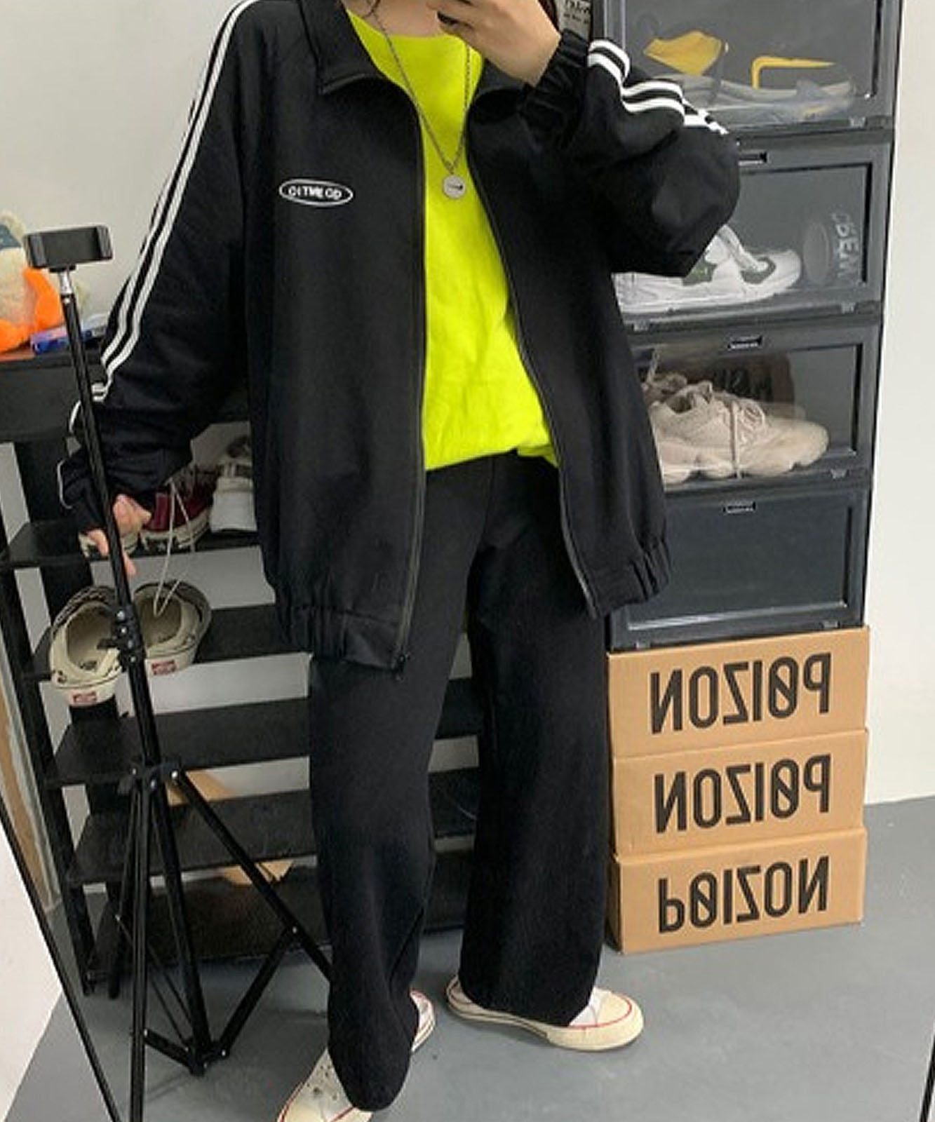 DEVICE select サイドライン トラックトップ ジャージ メンズ レディース