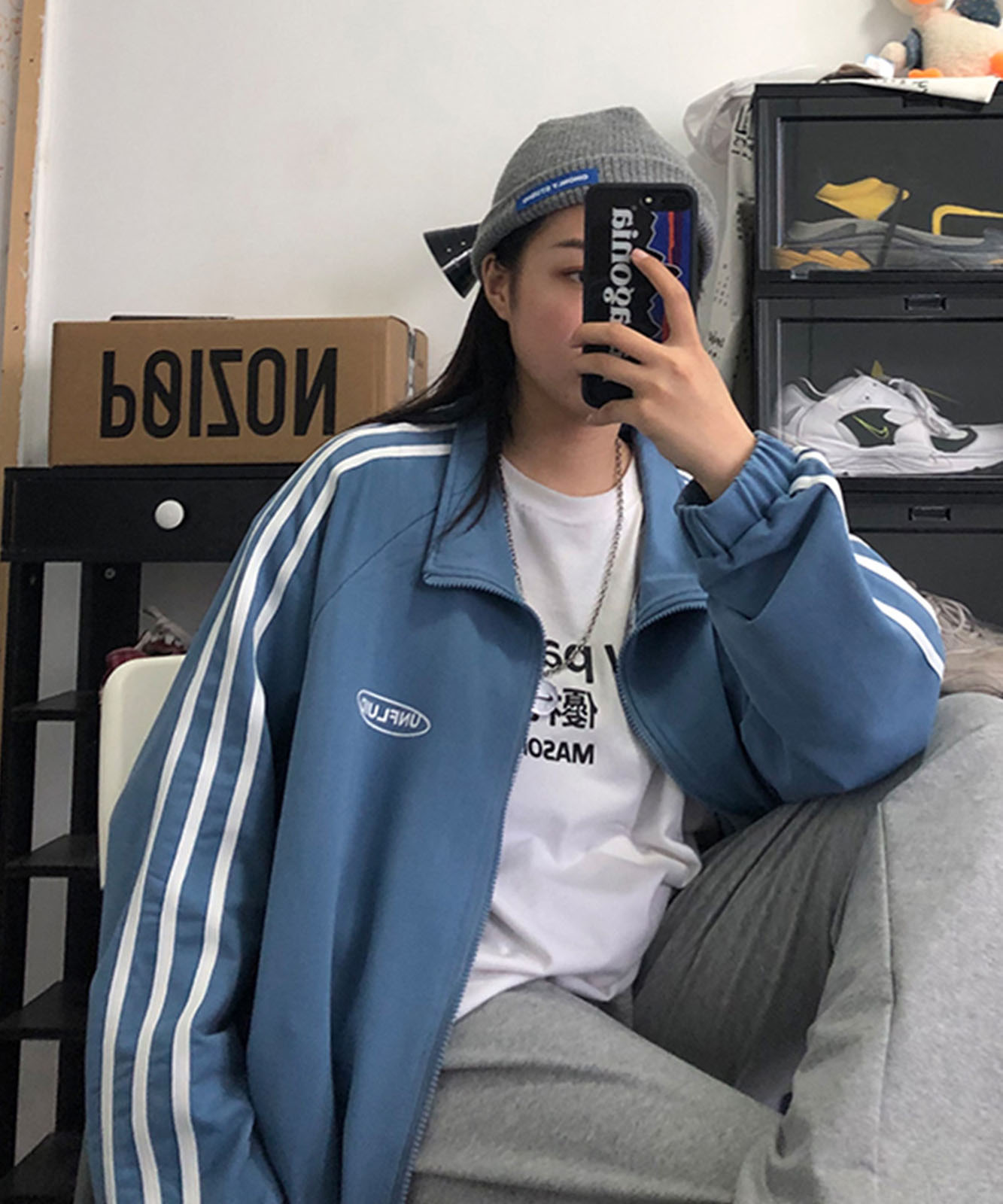 DEVICE select サイドライン トラックトップ ジャージ メンズ レディース