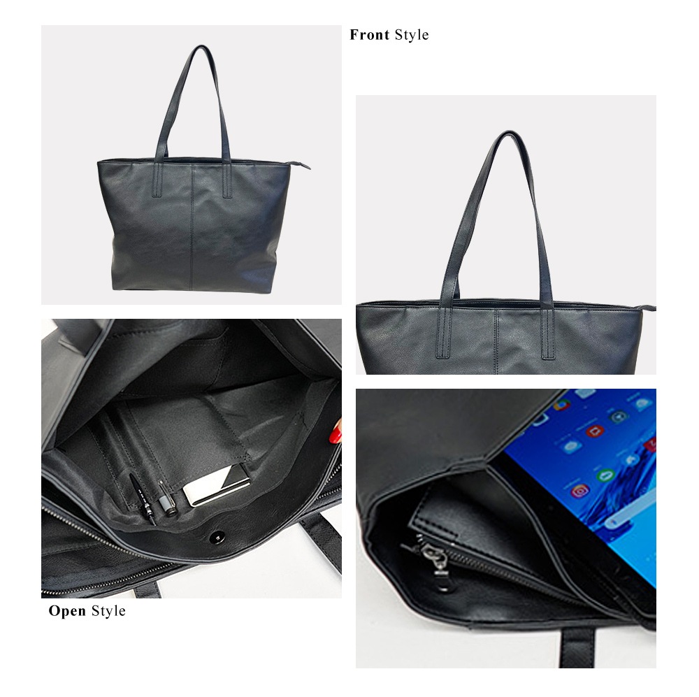 合皮両あおりトート