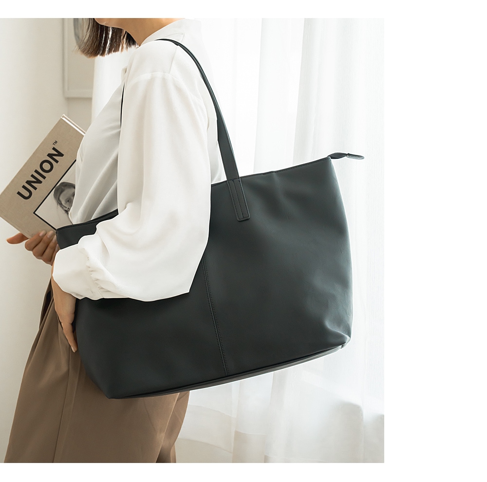 合皮両あおりトート