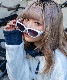 DEVICE select オーバル キャットアイ カラーレンズ サングラス Y2K