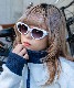 DEVICE select オーバル キャットアイ カラーレンズ サングラス Y2K