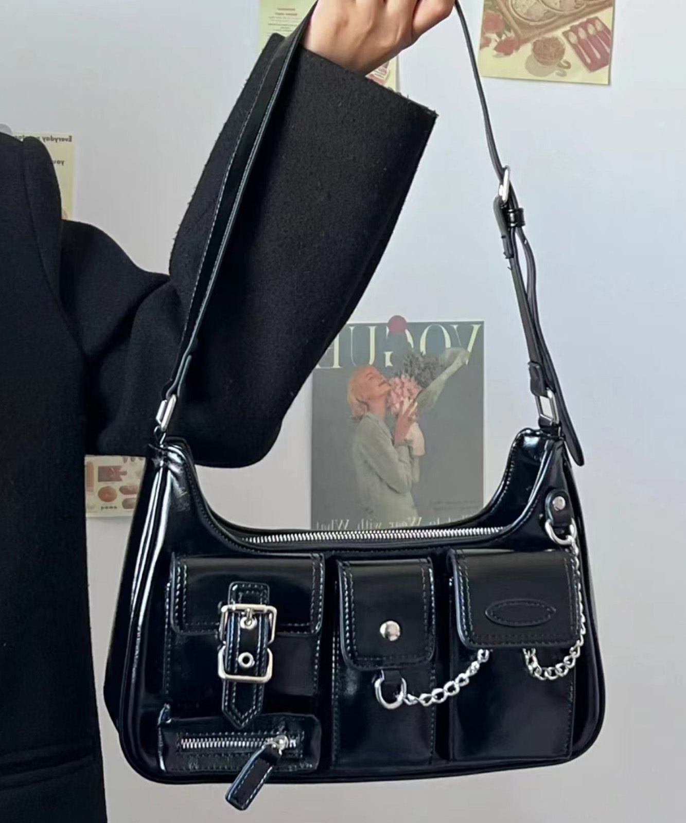 DEVICE select 】 マルチポケット チェーン ショルダーバッグ