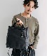 合皮チャーム付きトートリュック