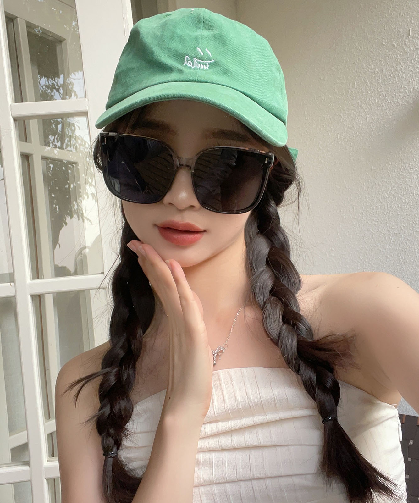 DEVICE select ウェリントン スクエア ビッグフレーム サングラス Y2K