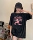 DEVICE select リゾート グラフィックプリント ピグメント 古着風 ビッグシルエット Tシャツ メンズ レディース