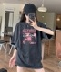 DEVICE select リゾート グラフィックプリント ピグメント 古着風 ビッグシルエット Tシャツ メンズ レディース