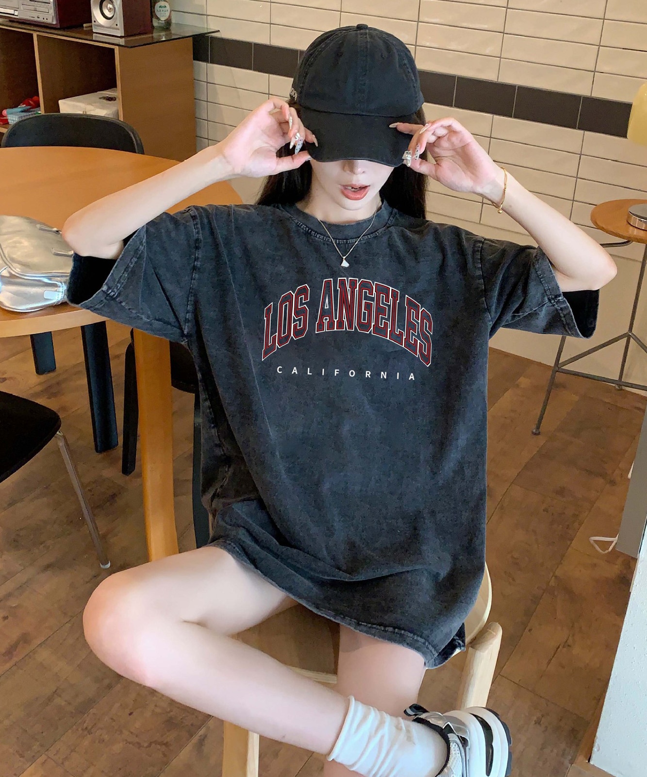 DEVICE select ロゴ プリント ピグメント 古着風 ビッグ