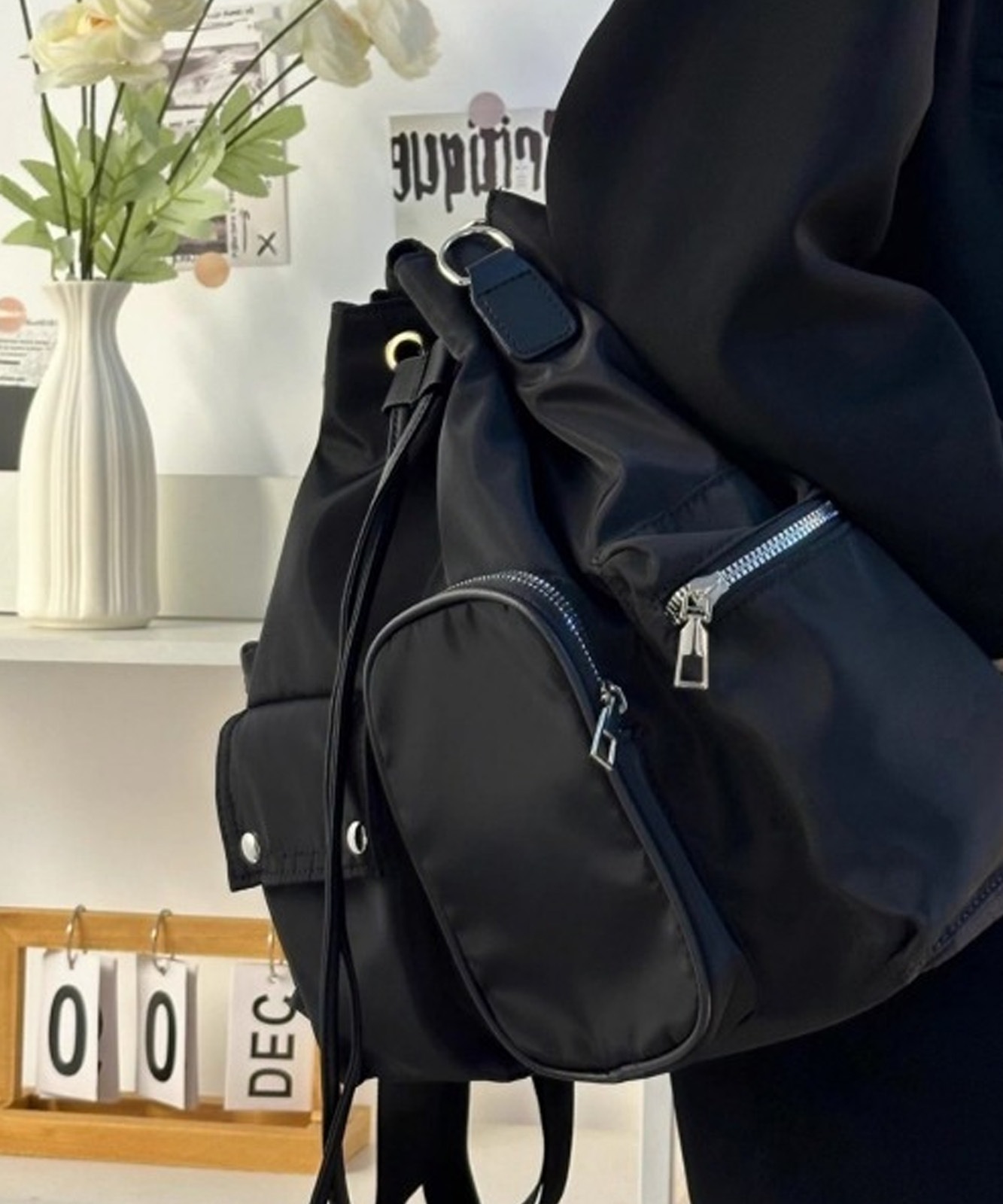 DEVICE select 3way 巾着 ショルダーバッグ リュック ハンドバッグ クロスバッグ メンズ レディース