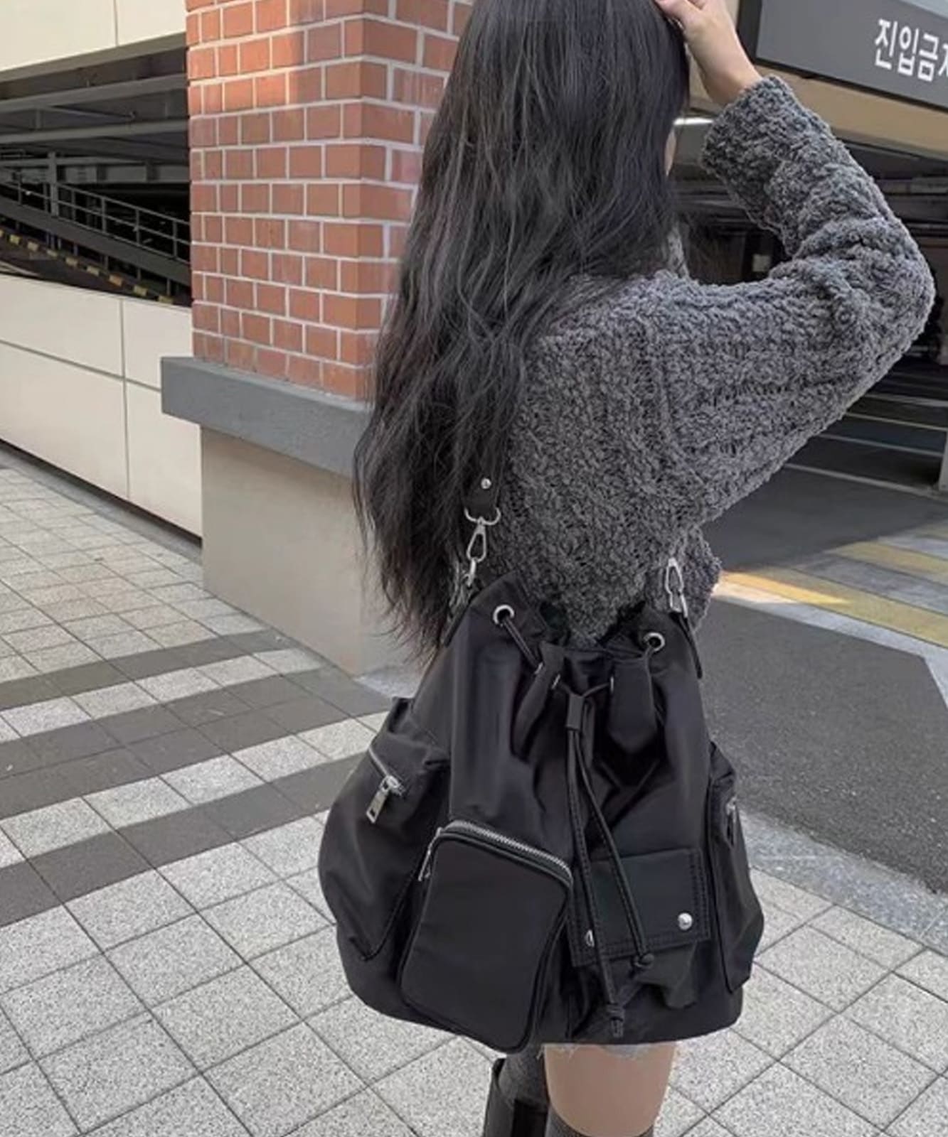 DEVICE select 3way 巾着 ショルダーバッグ リュック ハンドバッグ クロスバッグ メンズ レディース