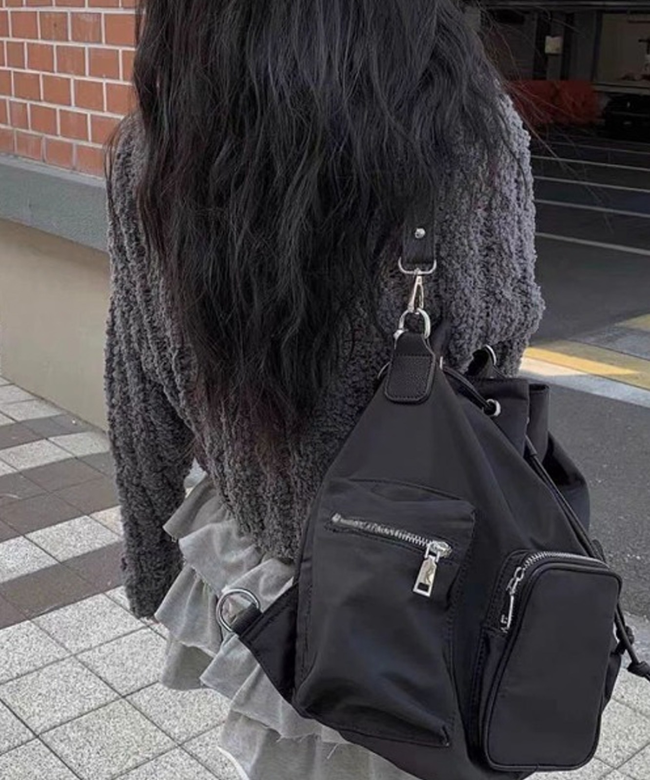 DEVICE select 3way 巾着 ショルダーバッグ リュック ハンドバッグ クロスバッグ メンズ レディース