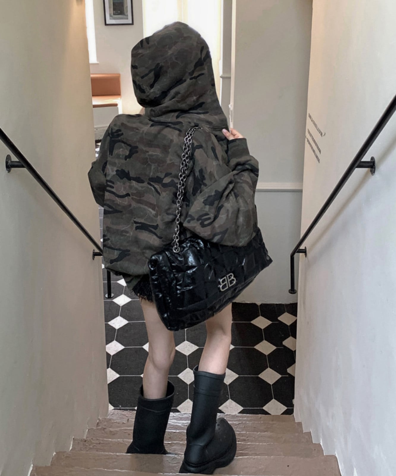 【 DEVICE select 】カモフラ 迷彩 ジップパーカー ストリート オーバーサイズ メンズ レディース ユニセックス TA1294