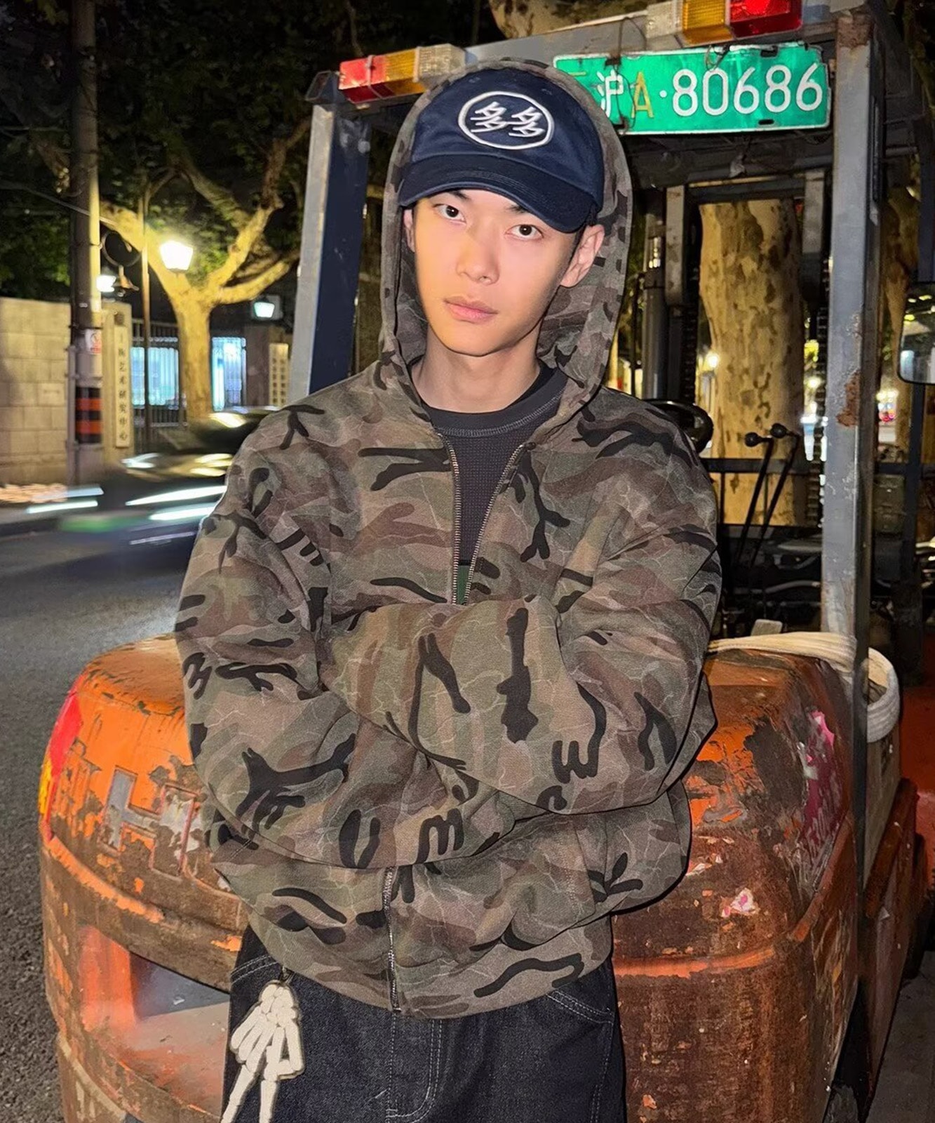 【 DEVICE select 】カモフラ 迷彩 ジップパーカー ストリート オーバーサイズ メンズ レディース ユニセックス TA1294