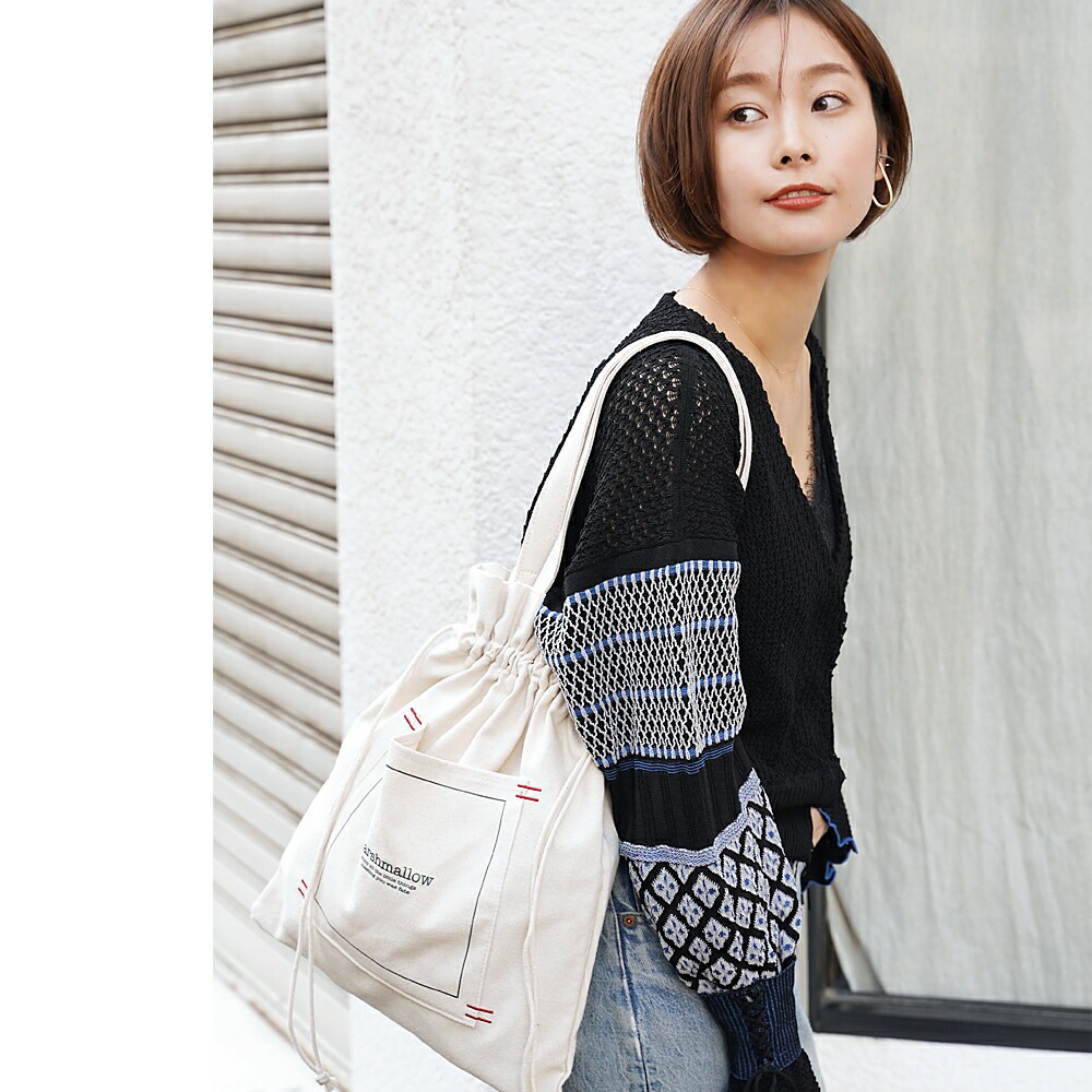 Rename 帆布 巾着トートバッグ