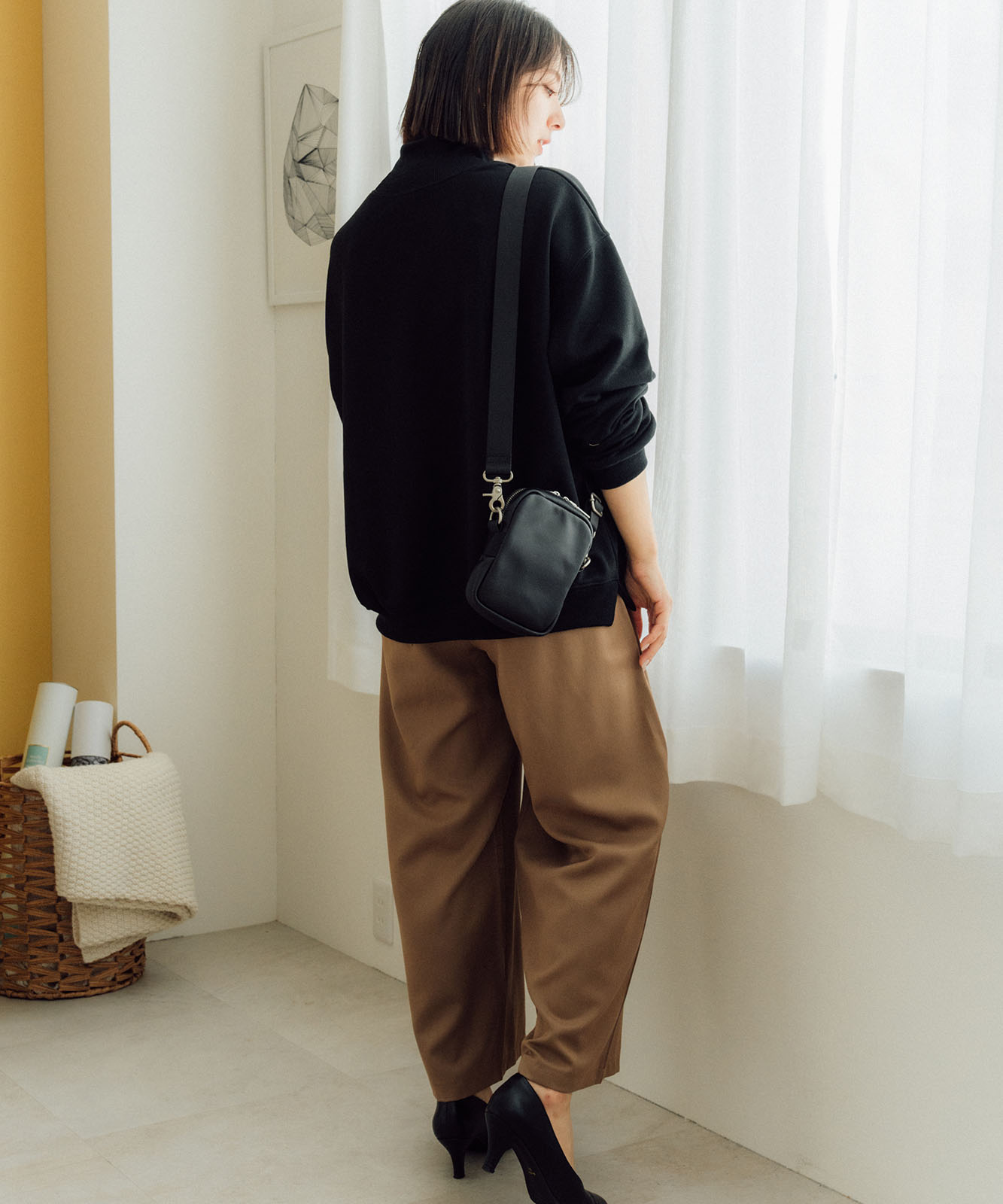 DEVICE＋ 本革カウレザー ミニショルダーバッグ