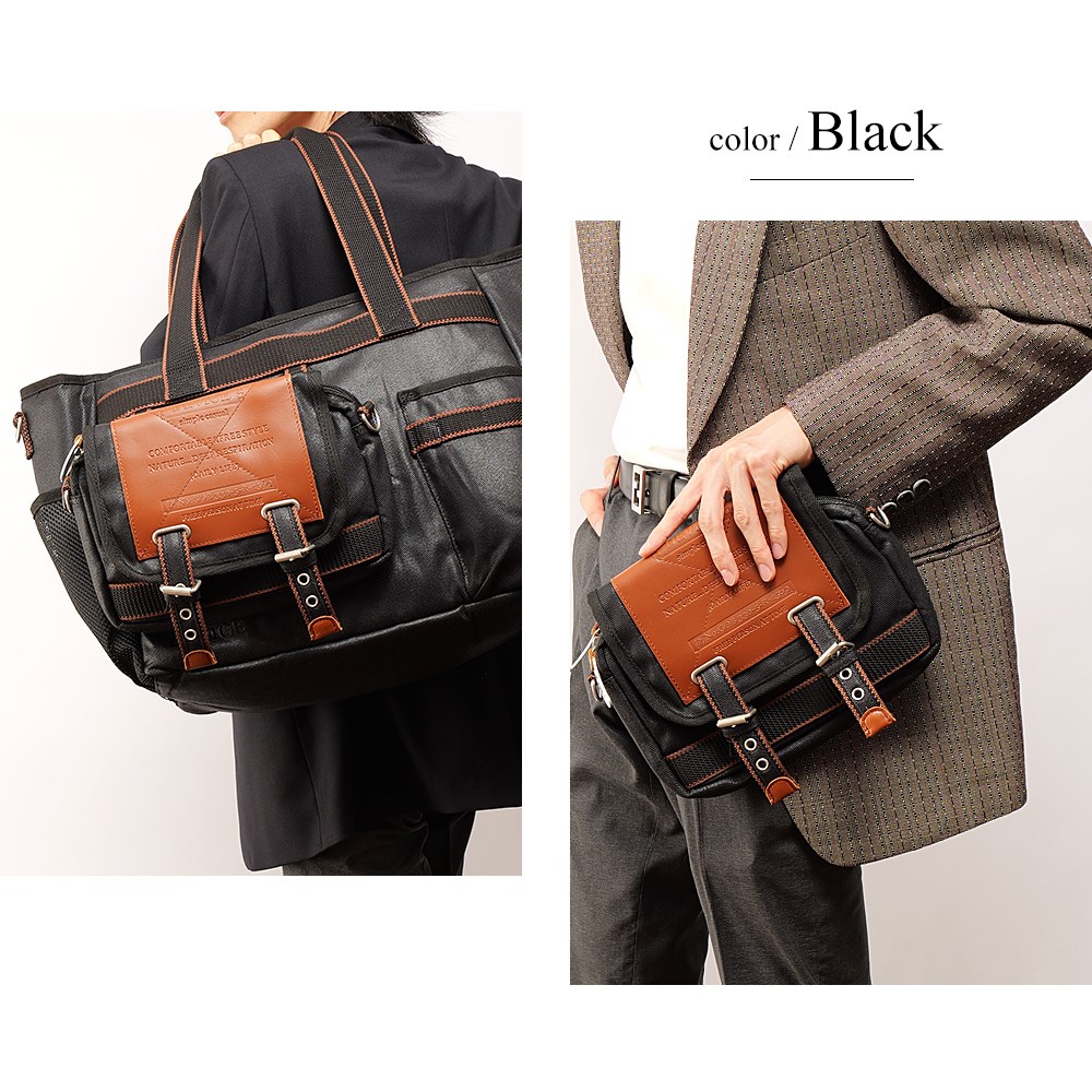 DEVICE WORK 2WAY トートショルダーバッグ シューズケース付き