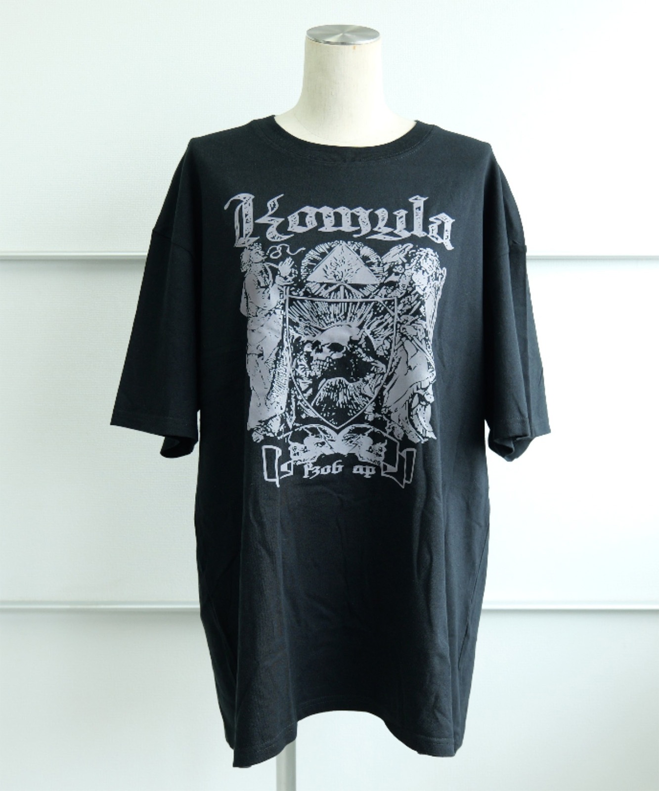 【 DEVICE select 】 オーバーサイズ ドクログラフィック スカルプリント 半袖Tシャツ メンズ レディース