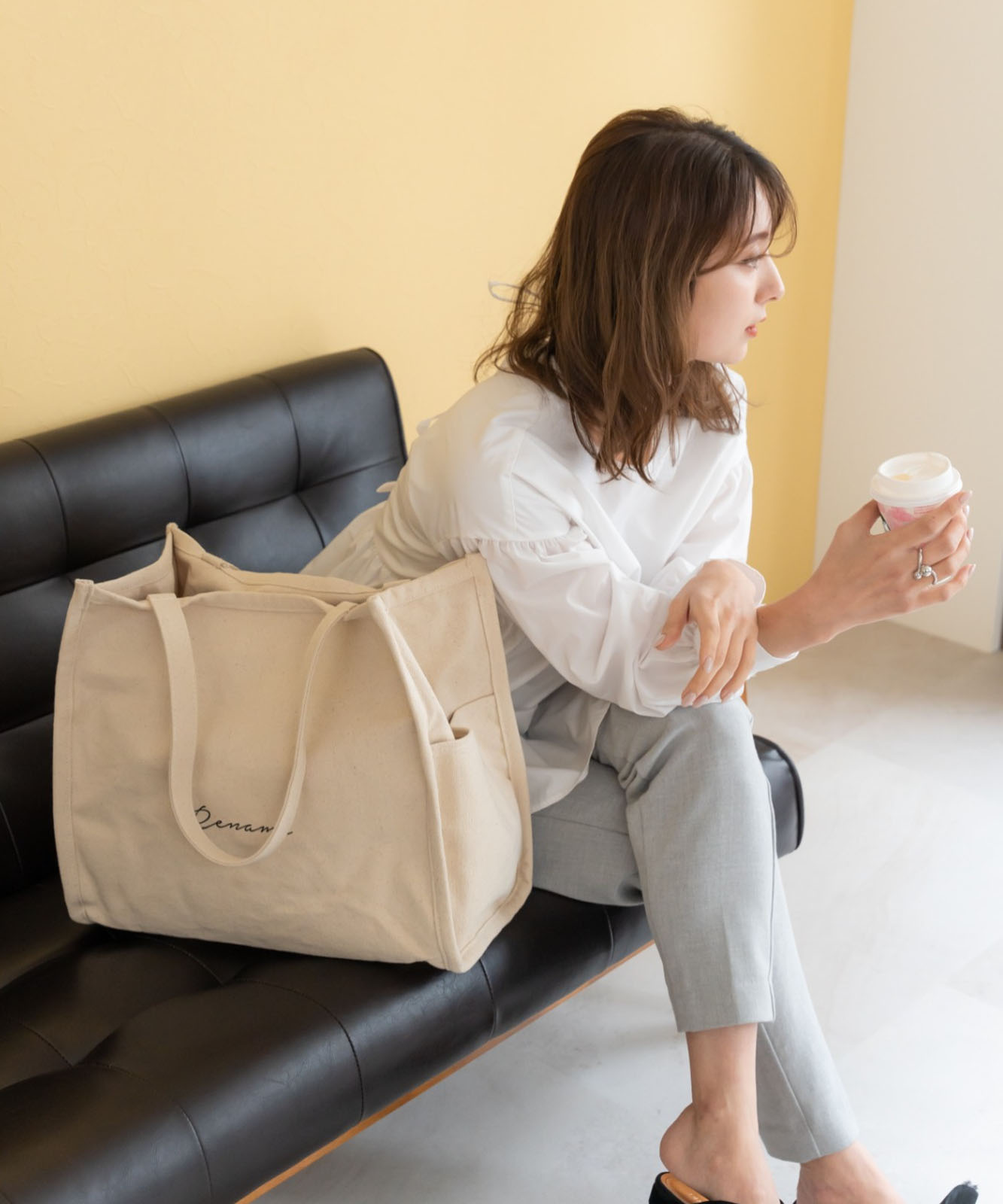 【 Rename 】 キャンバス スクエア BOX ビッグ トートバッグ A4収納可能 メンズ レディース ユニセックス RTH90029