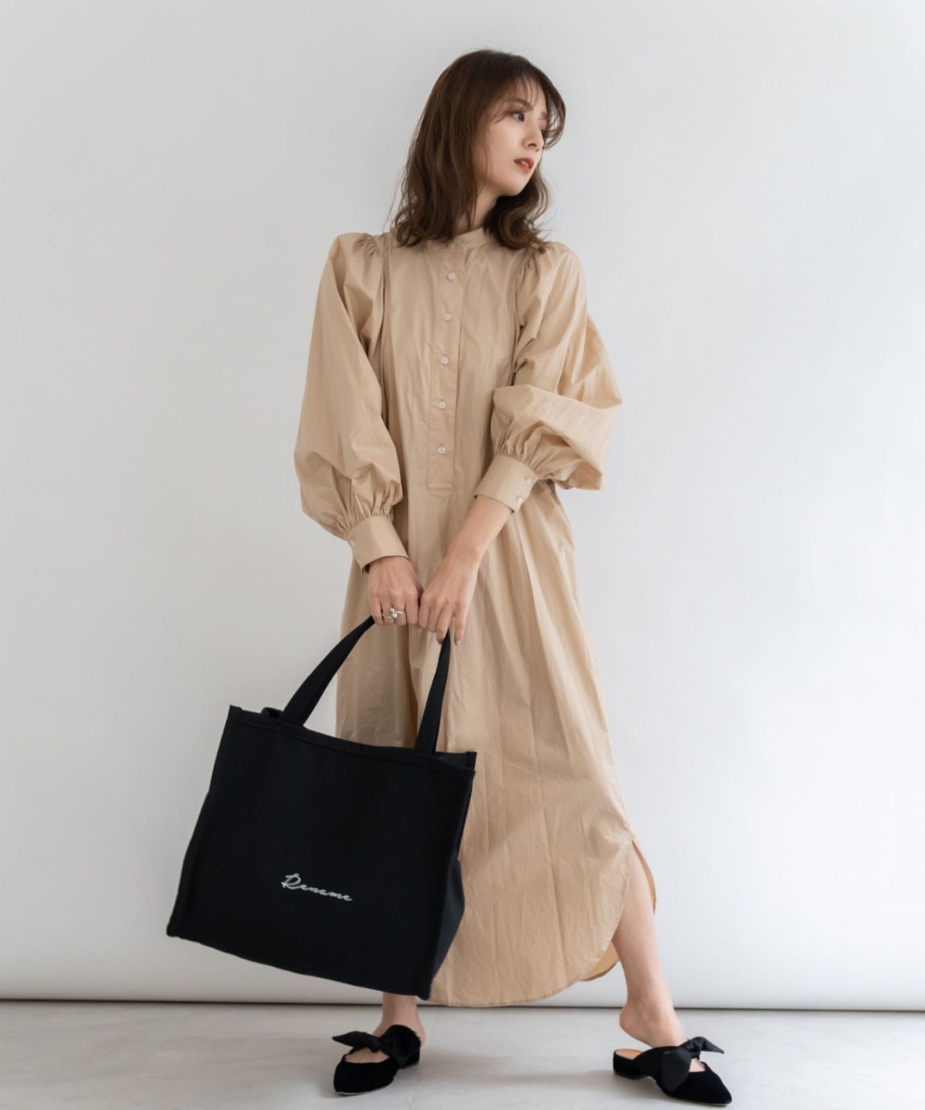 【 Rename 】 キャンバス スクエア BOX ビッグ トートバッグ A4収納可能 メンズ レディース ユニセックス RTH90029