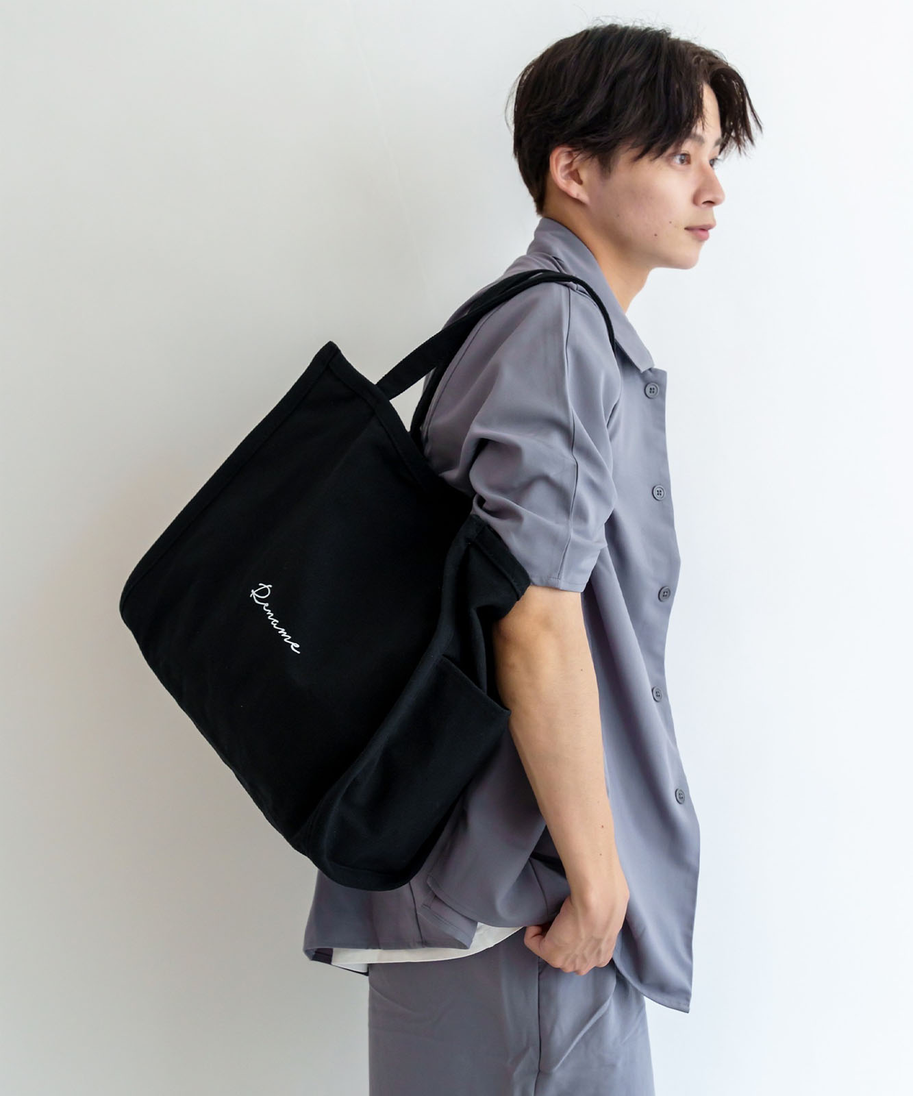 【 Rename 】 キャンバス スクエア BOX ビッグ トートバッグ A4収納可能 メンズ レディース ユニセックス RTH90029