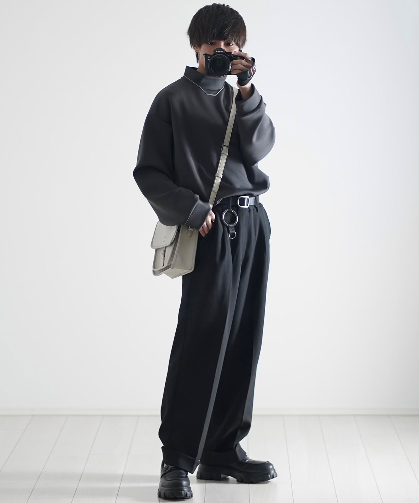 【 DEVICE × こーせコラボ 】 Rename フロントバックル 横型 ショルダーバッグ メンズ レディース ユニセックス 学生 おしゃれ ミニショルダー きれいめ カジュアル 高級感 RSG22036