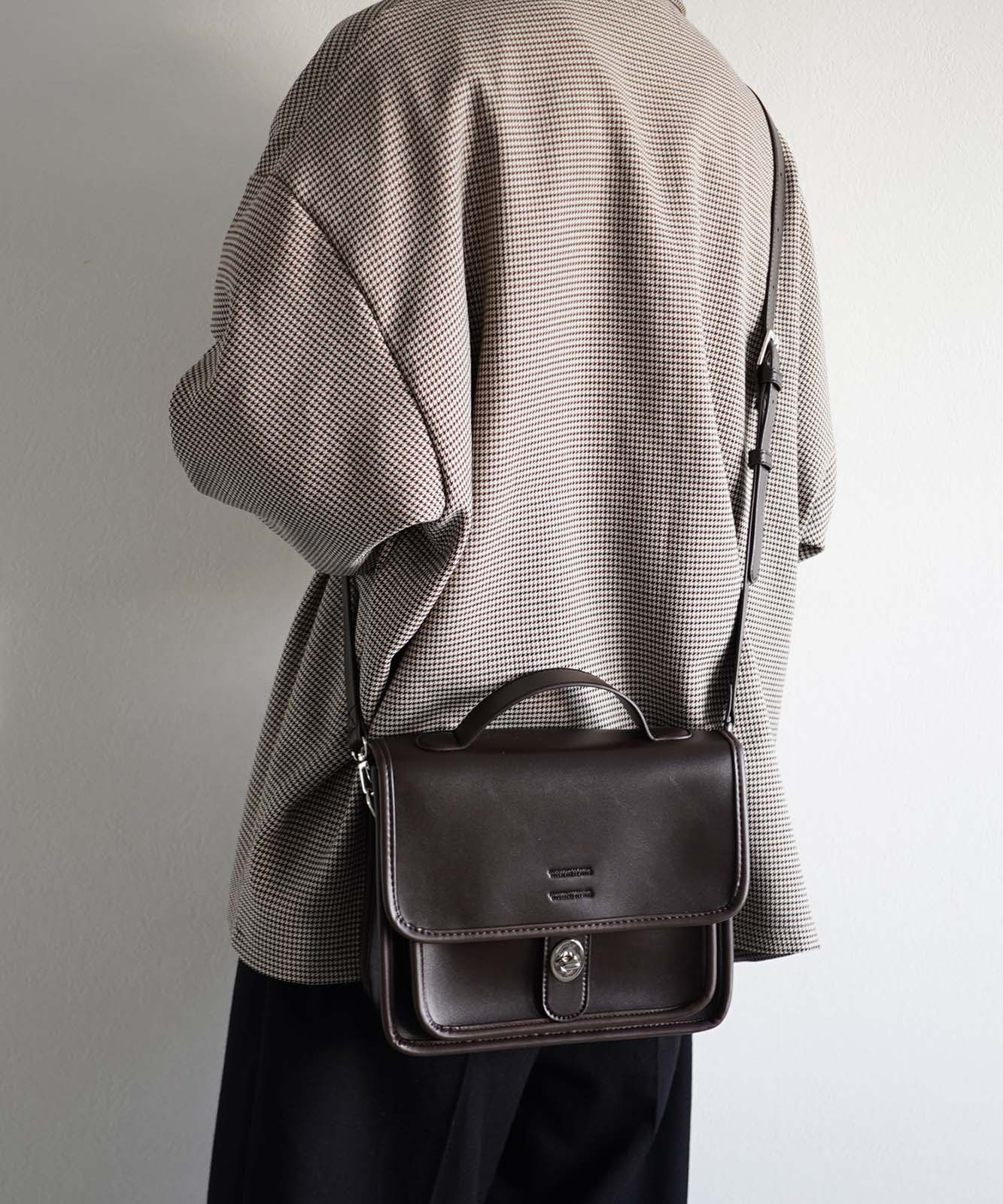 【 DEVICE × こーせコラボ 】 Rename フロントバックル 横型 ショルダーバッグ メンズ レディース ユニセックス 学生 おしゃれ ミニショルダー きれいめ カジュアル 高級感 RSG22036