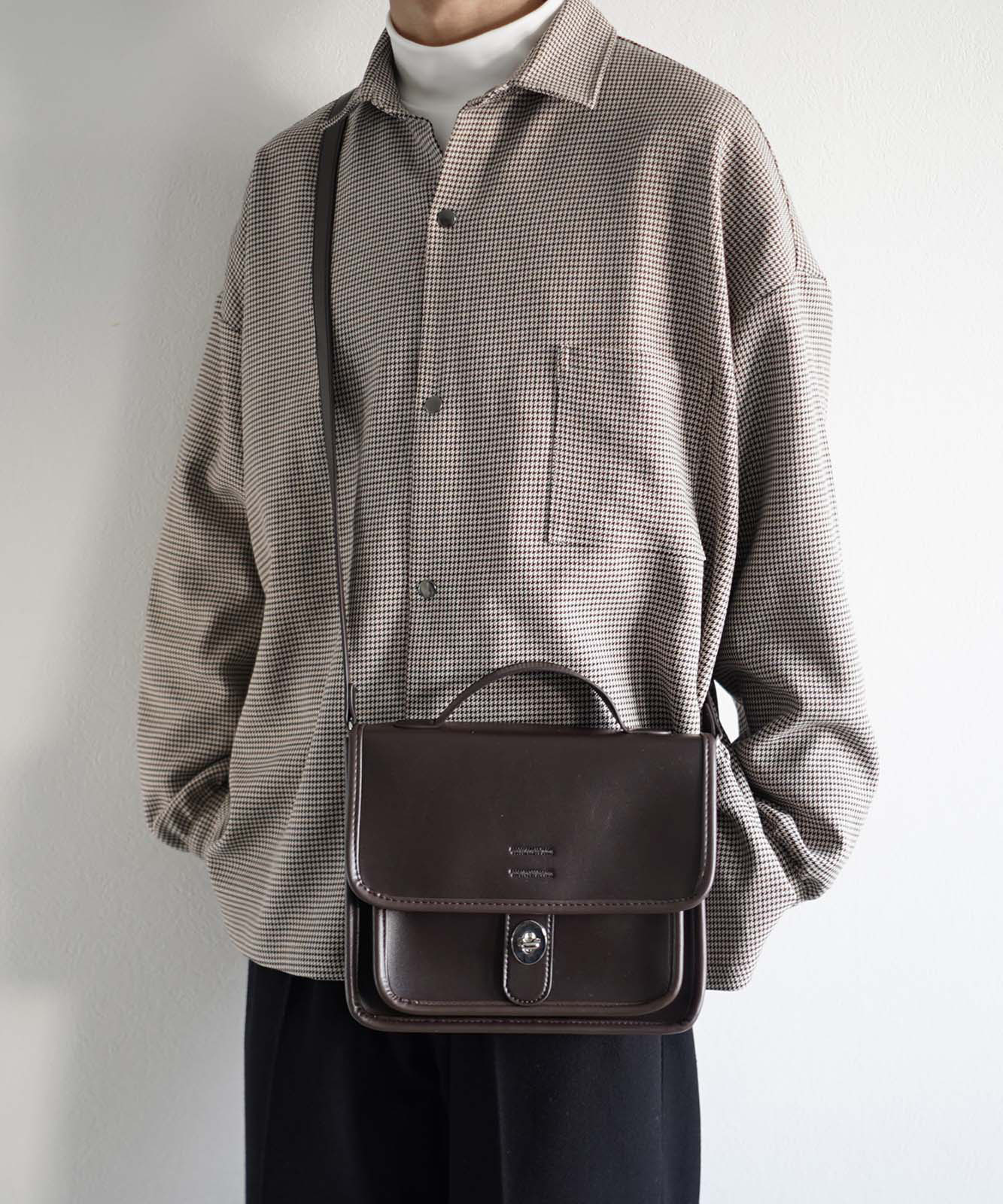 【 DEVICE × こーせコラボ 】 Rename フロントバックル 横型 ショルダーバッグ メンズ レディース ユニセックス 学生 おしゃれ ミニショルダー きれいめ カジュアル 高級感 RSG22036