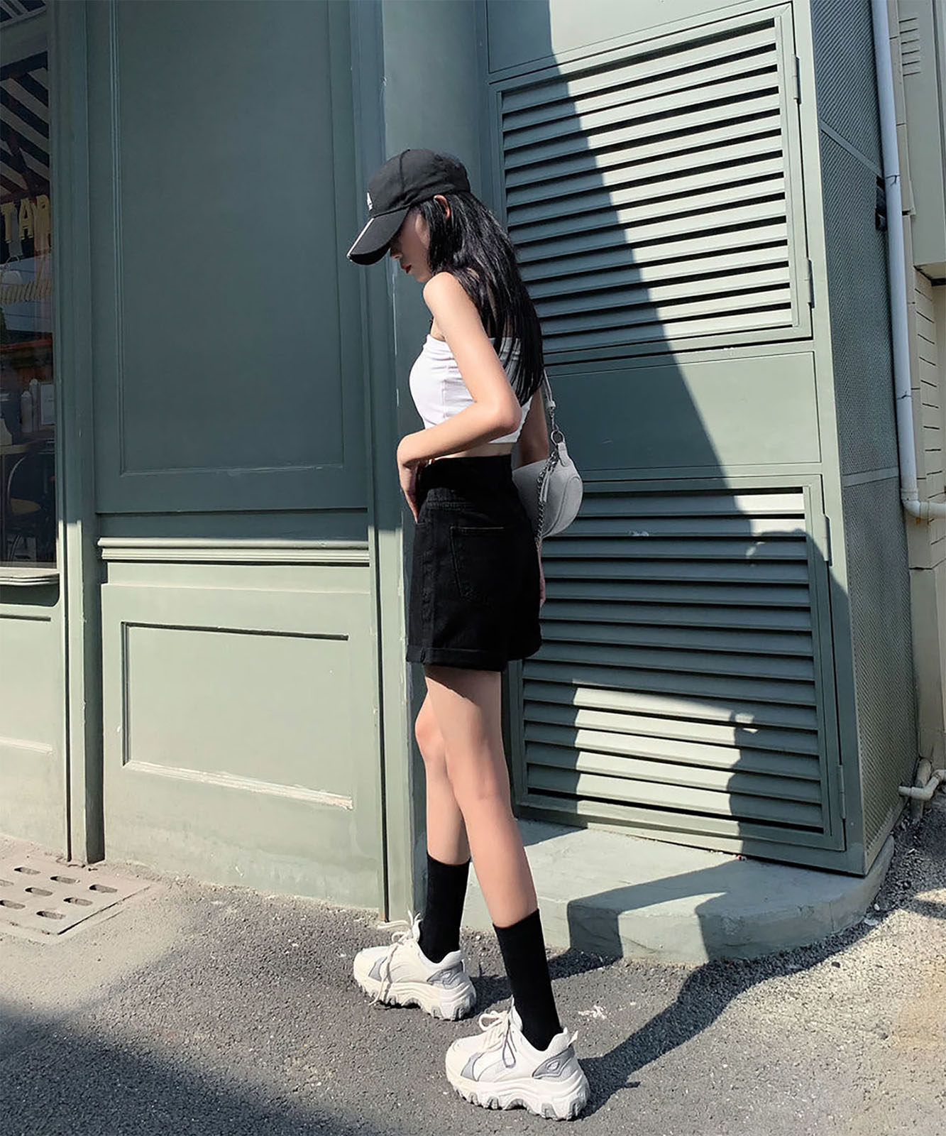 ハイウエスト七分丈パンツ☆シンプルデザインのオシャレ着 sgy221213164_1.jpg