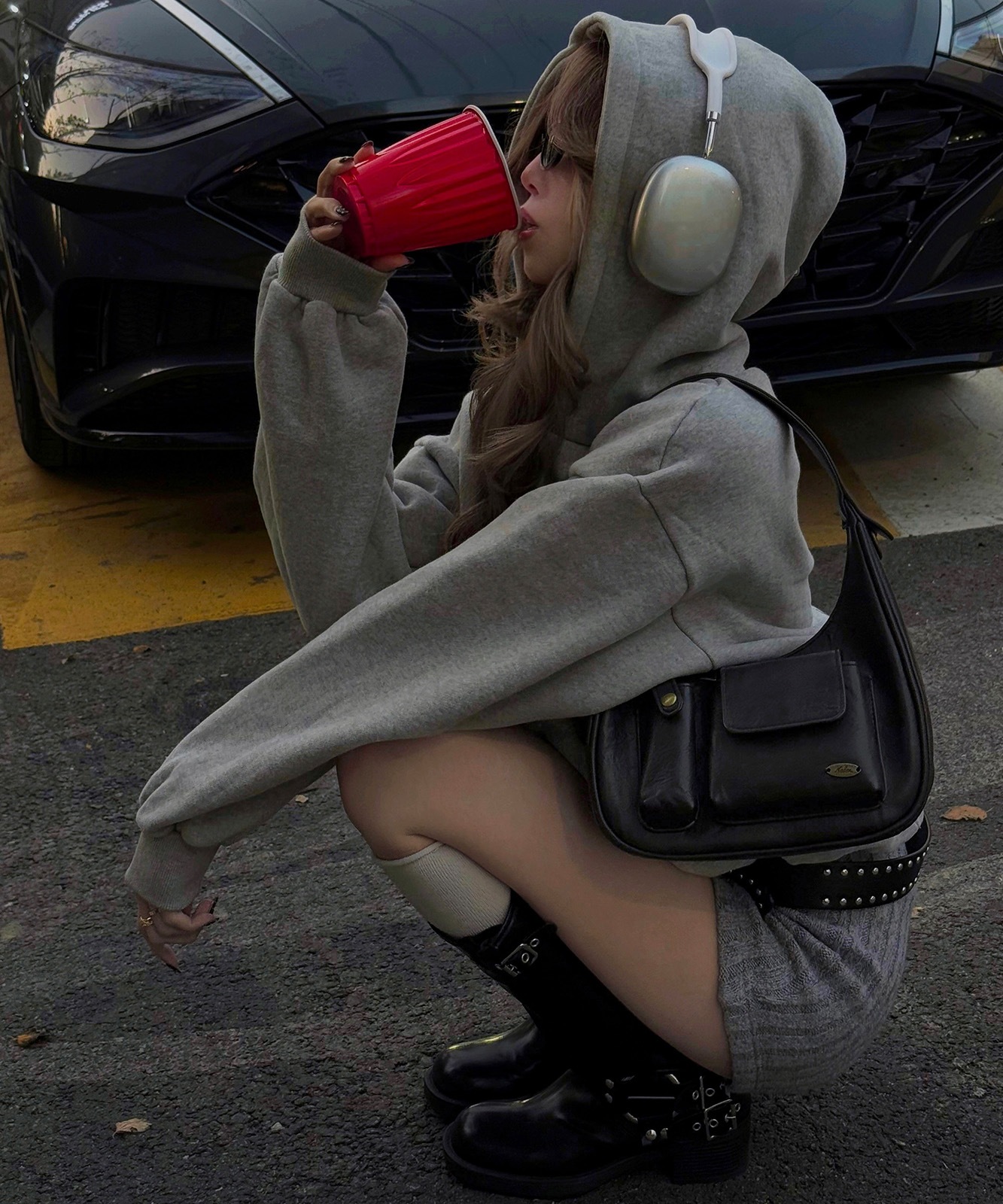 【 DEVICE × Nalm.コラボ 】 Rename アジャスター ワンハンドル ヴィンテージ ハンドバッグ(ミラー付き) メンズ レディース