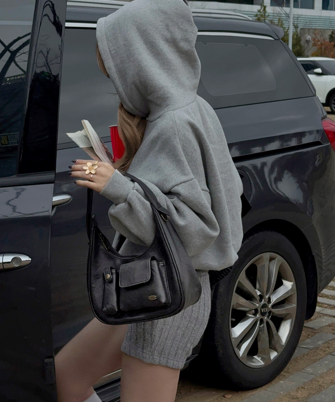 【 DEVICE × Nalm.コラボ 】 Rename アジャスター ワンハンドル ヴィンテージ ハンドバッグ(ミラー付き) メンズ レディース