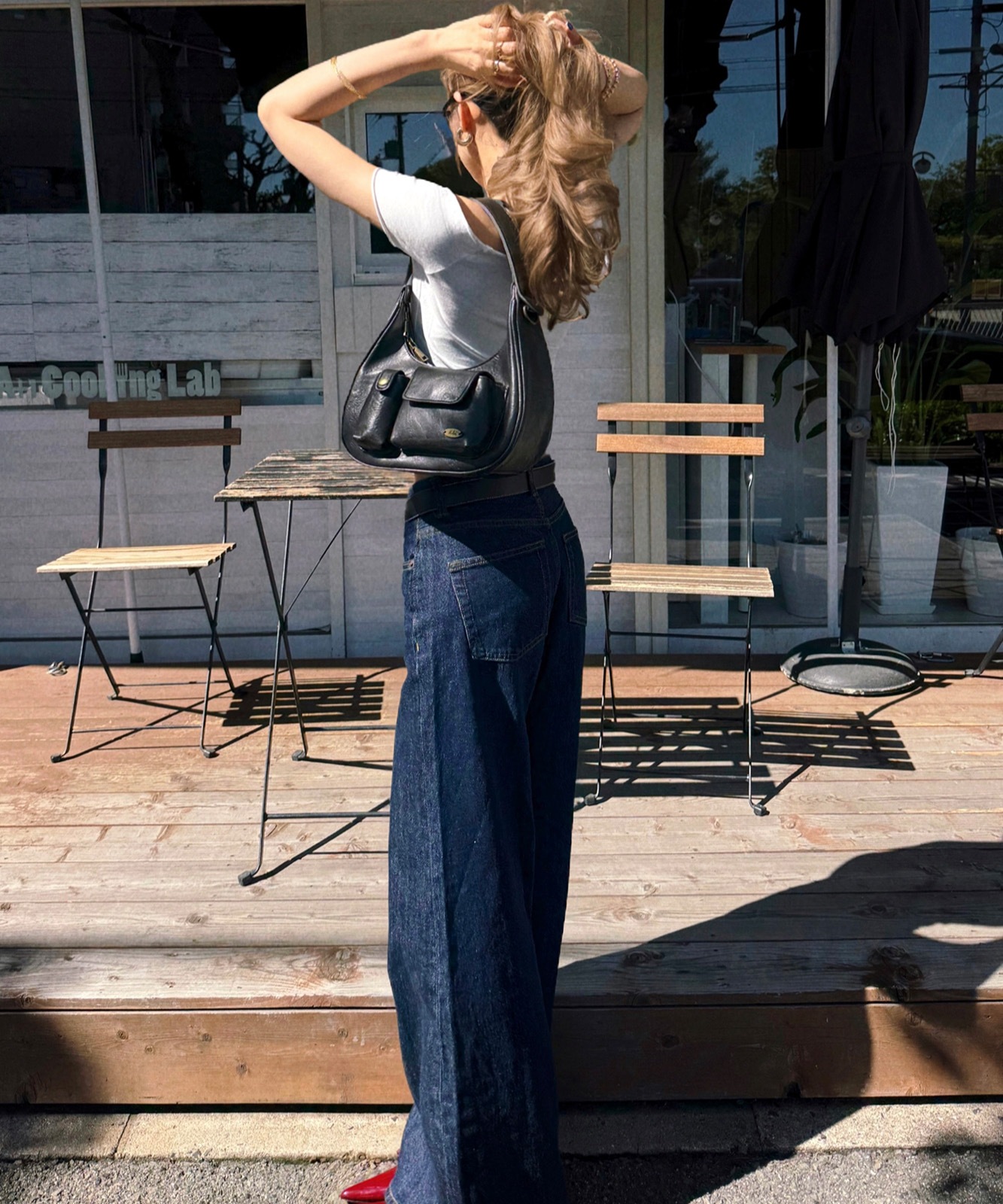 【 DEVICE × Nalm.コラボ 】 Rename アジャスター ワンハンドル ヴィンテージ ハンドバッグ(ミラー付き) メンズ レディース