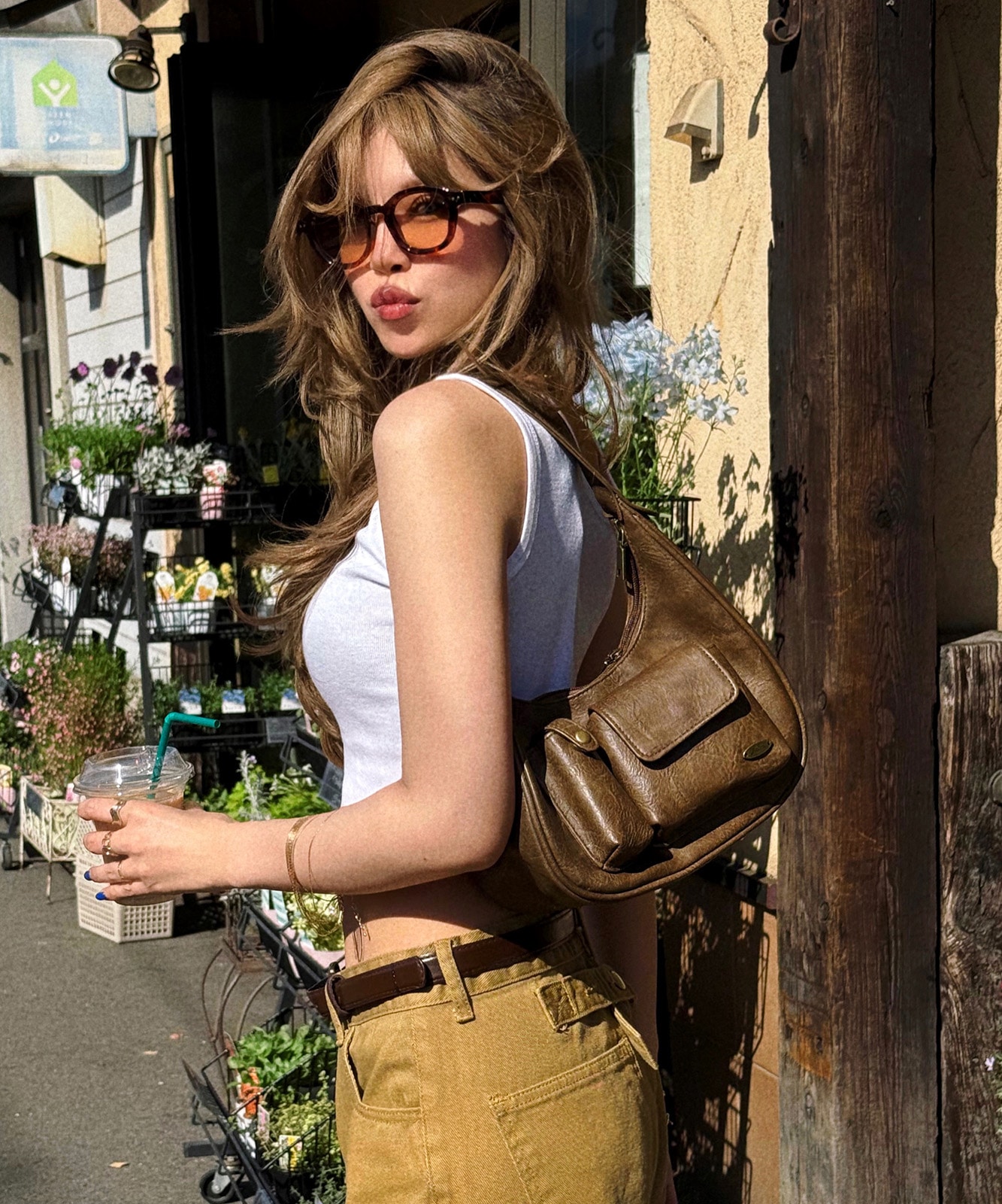 【 DEVICE × Nalm.コラボ 】 Rename アジャスター ワンハンドル ヴィンテージ ハンドバッグ(ミラー付き) メンズ レディース