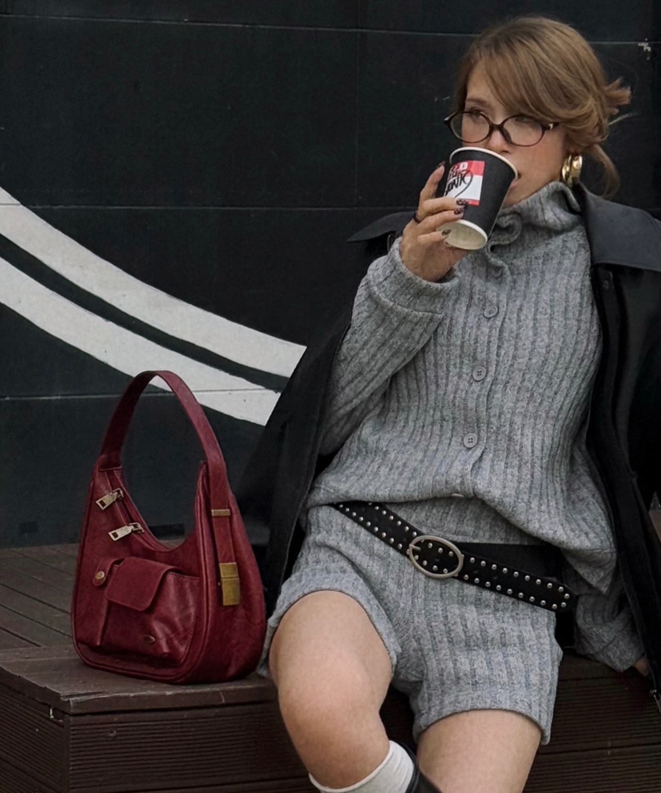 【 DEVICE × Nalm.コラボ 】 Rename アジャスター ワンハンドル ヴィンテージ ハンドバッグ(ミラー付き) メンズ レディース