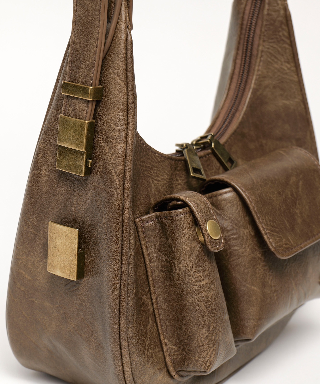 【 DEVICE × Nalm.コラボ 】 Rename アジャスター ワンハンドル ヴィンテージ ハンドバッグ(ミラー付き) メンズ レディース