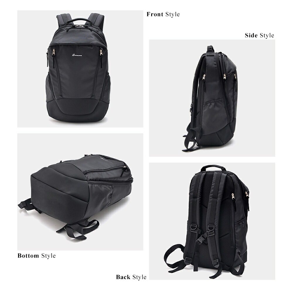 Rename ナイロン ダブルジップバックパック