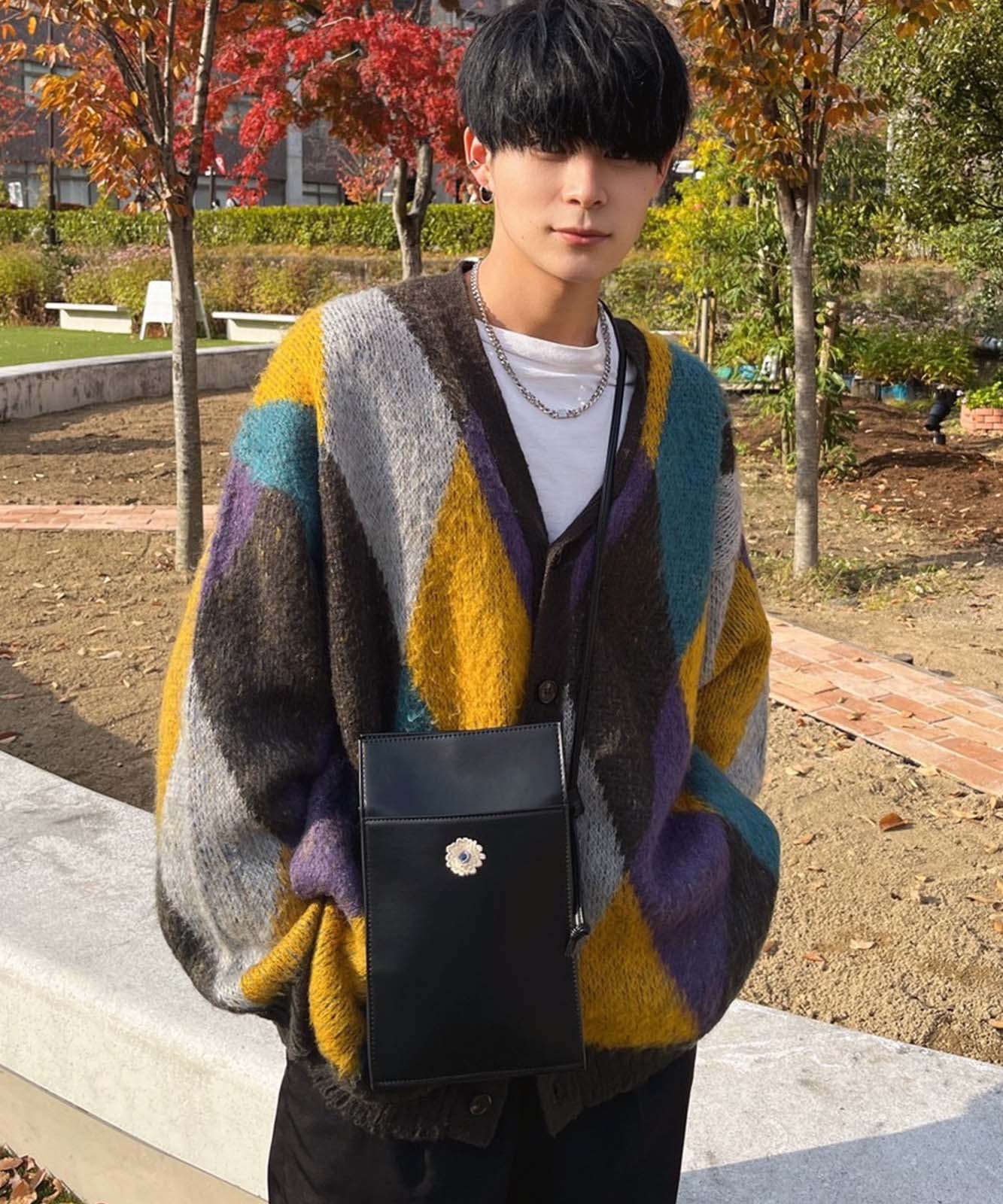 Rename フラワー  ロゴ刺繍 ショルダーバッグ