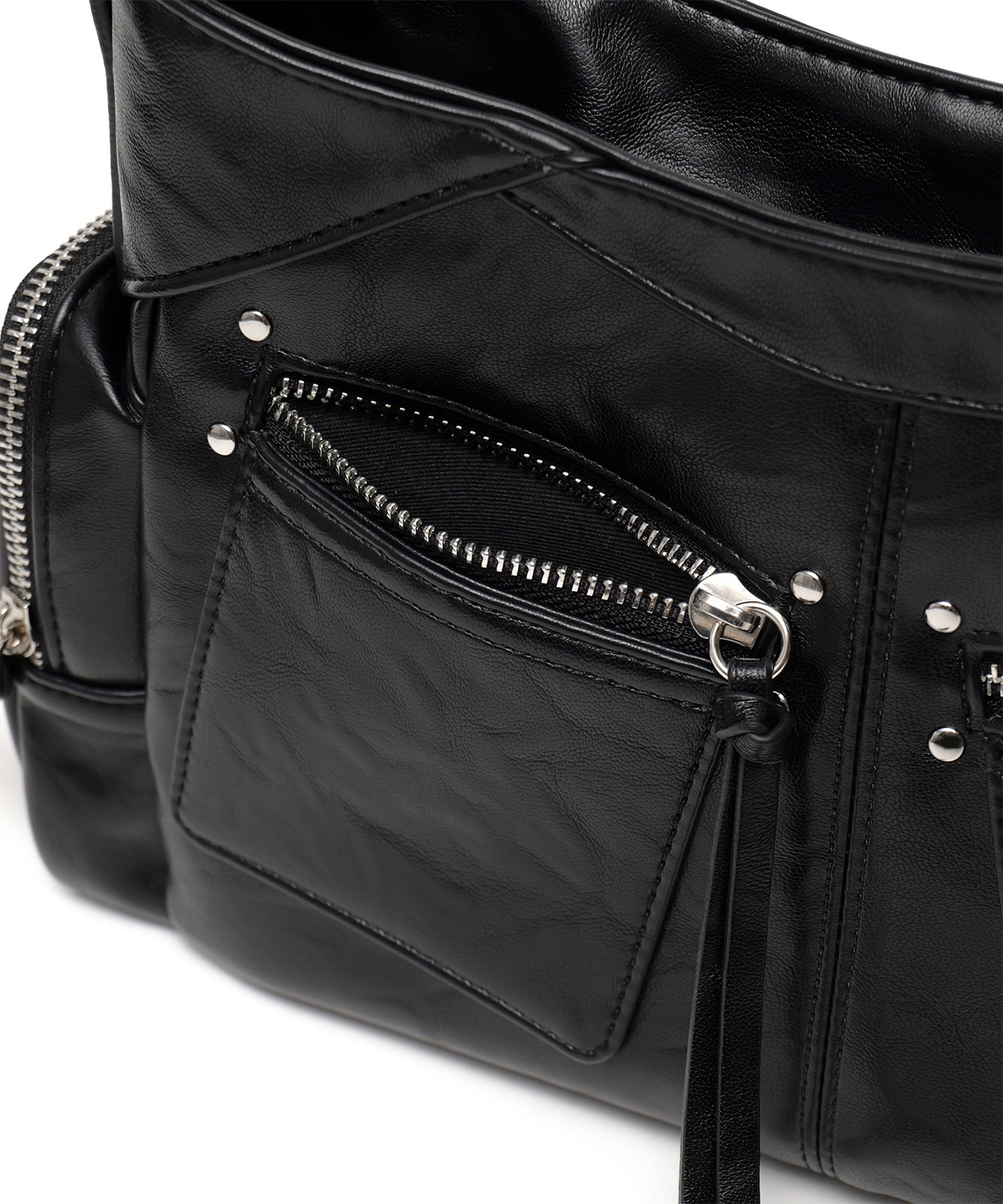 【 DEVICE × ユウコラボ 】 Rename シルバーマルチファスナーデザイン トート ショルダーバッグ メンズ レディース