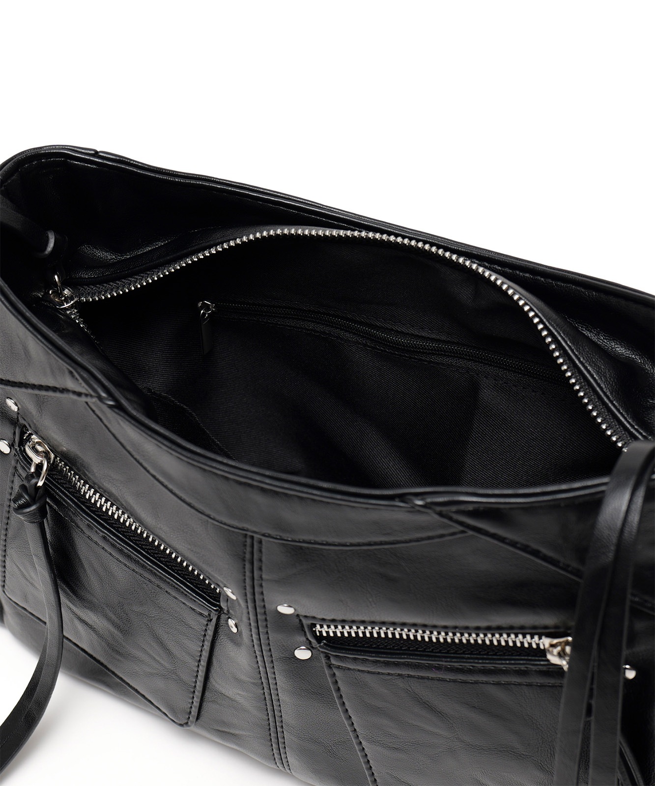 【 DEVICE × ユウコラボ 】 Rename シルバーマルチファスナーデザイン トート ショルダーバッグ メンズ レディース