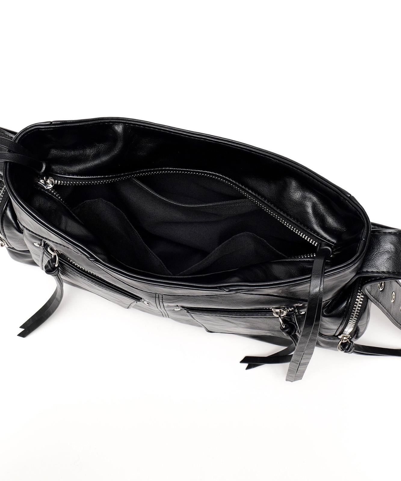 【 DEVICE × ユウコラボ 】 Rename シルバーマルチファスナーデザイン トート ショルダーバッグ メンズ レディース