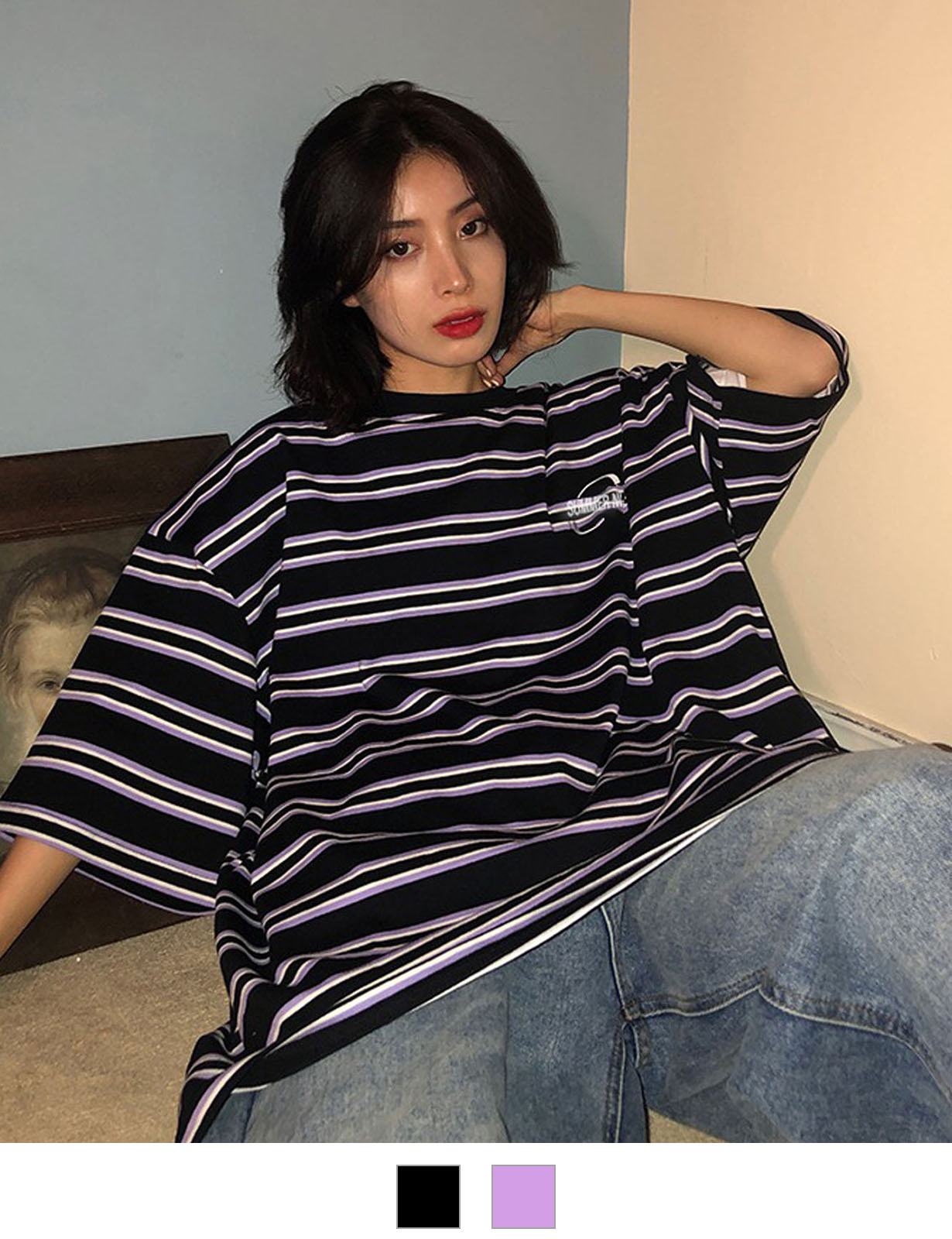 DEVICE select ビッグシルエット ボーダーTシャツ メンズ レディース