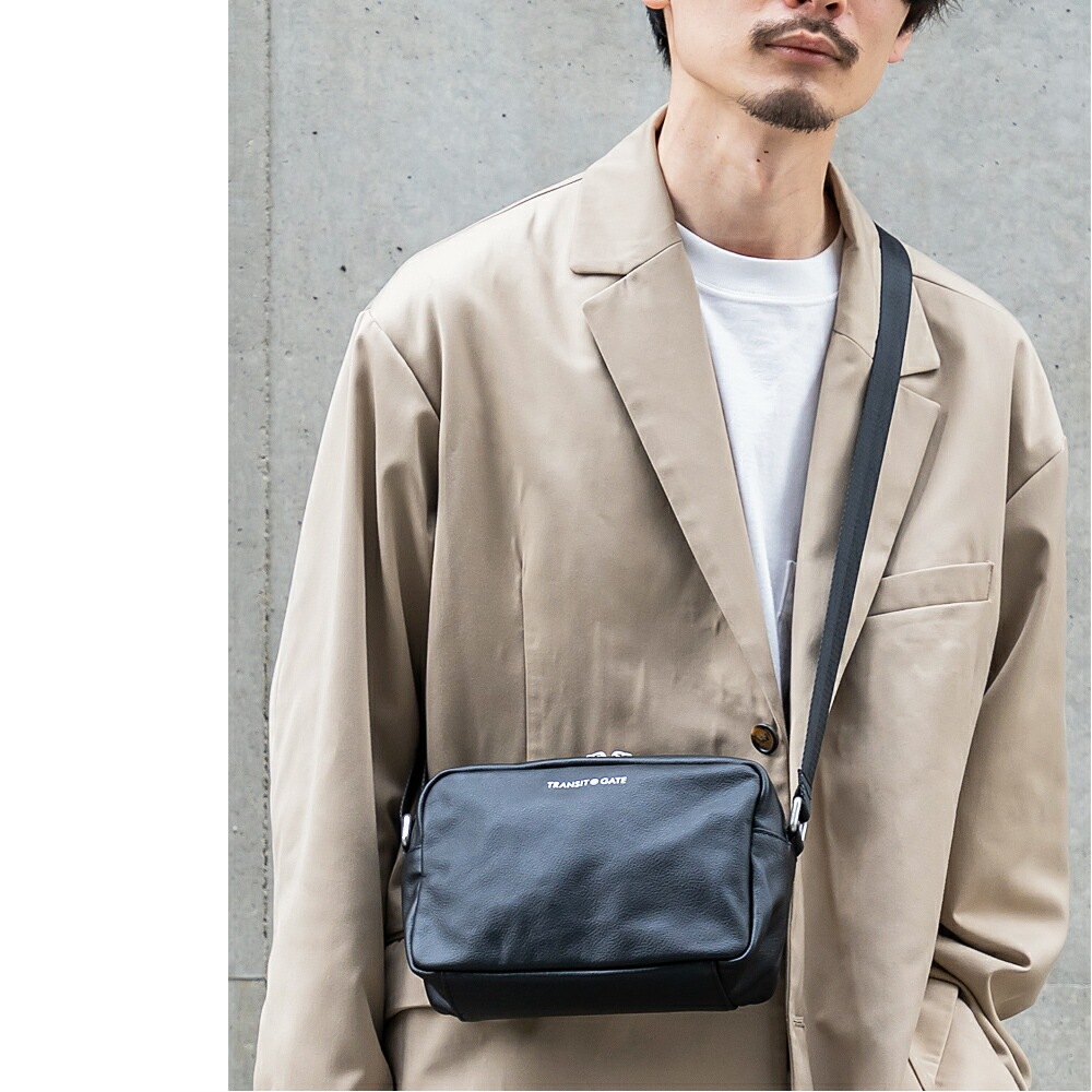 TransitGate G2 本革 スクエア ショルダーバッグ